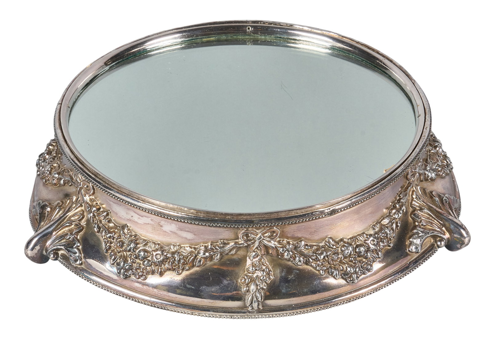 Red McCombs | Victorian Silverplate Mirrored Plateau (1 of 4)