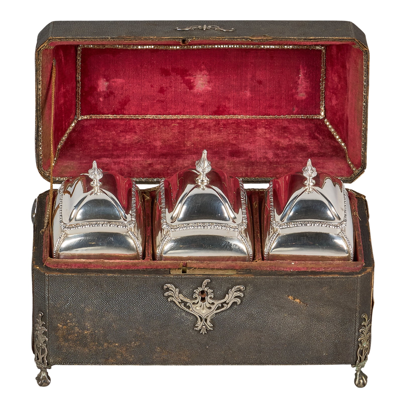 Red McCombs | George III Sterling Silver Tea Caddy (1 of 7)
