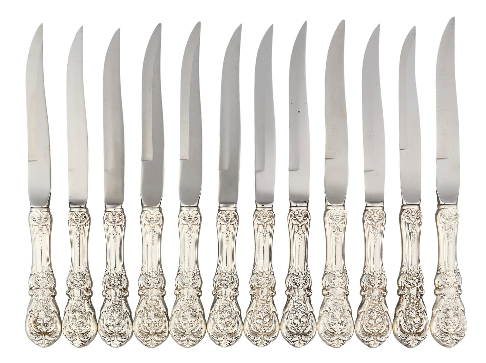 Red McCombs | (12) "Francis I" by Reed & Barton Sterling Silver Steak Knives: Twelve "Francis I" by Reed and Barton steak knives, with sterling silver handles length: 9 in. / each Provenance: Property
