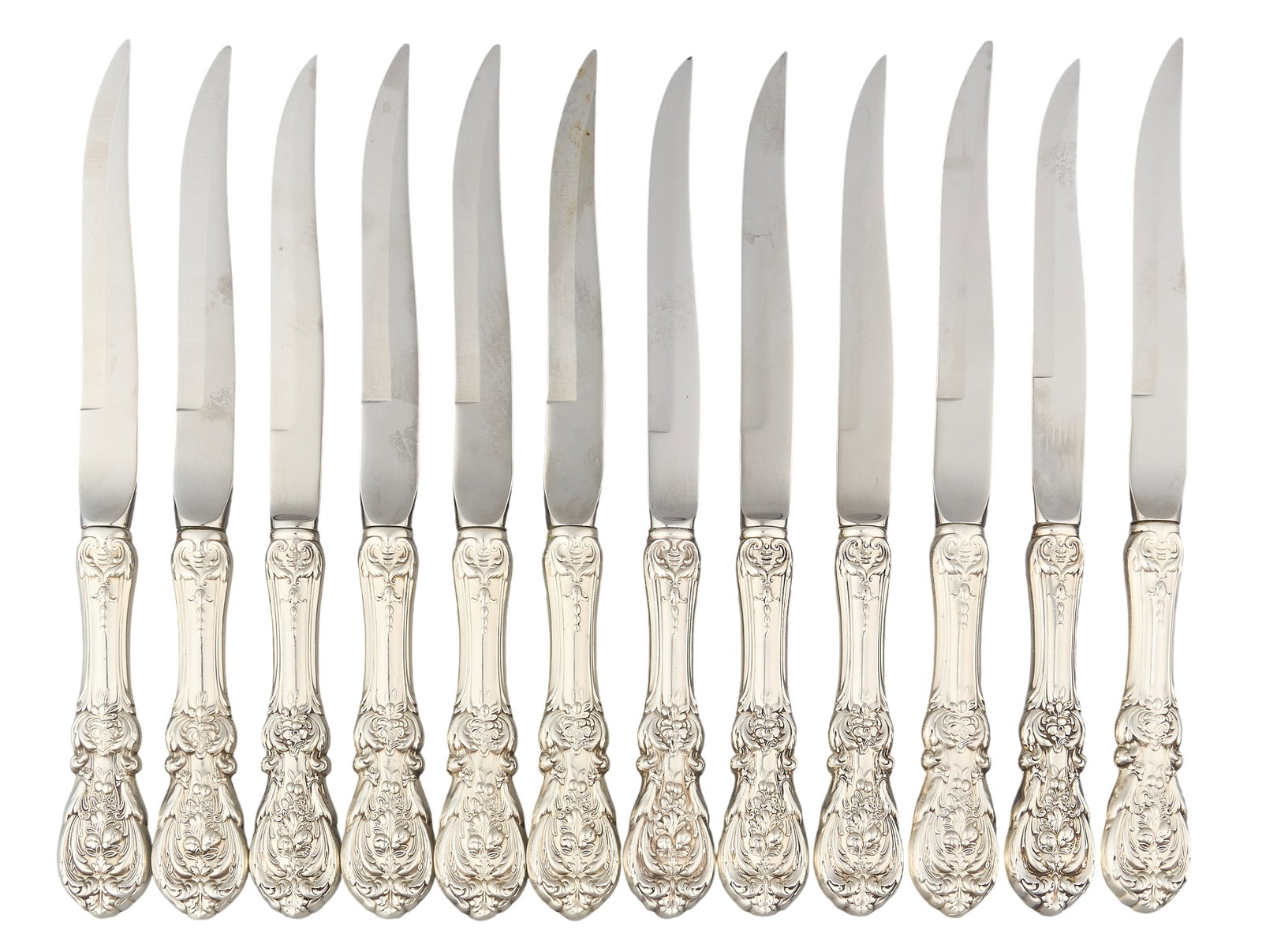 Red McCombs | (12) "Francis I" by Reed & Barton Sterling Silver Steak Knives: Twelve "Francis I" by Reed and Barton steak knives, with sterling silver handles length: 9 in. / each Provenance: Property