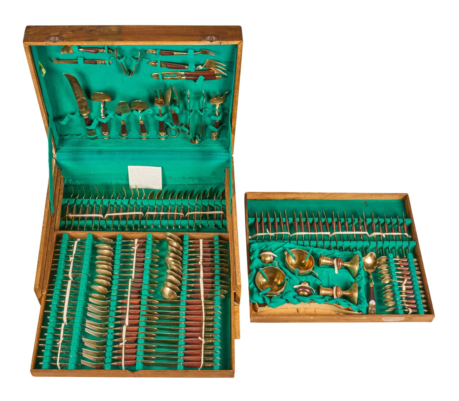 Red McCombs | Siam Wooden & Brass 175 Pc Flatware Set (1 of 5)