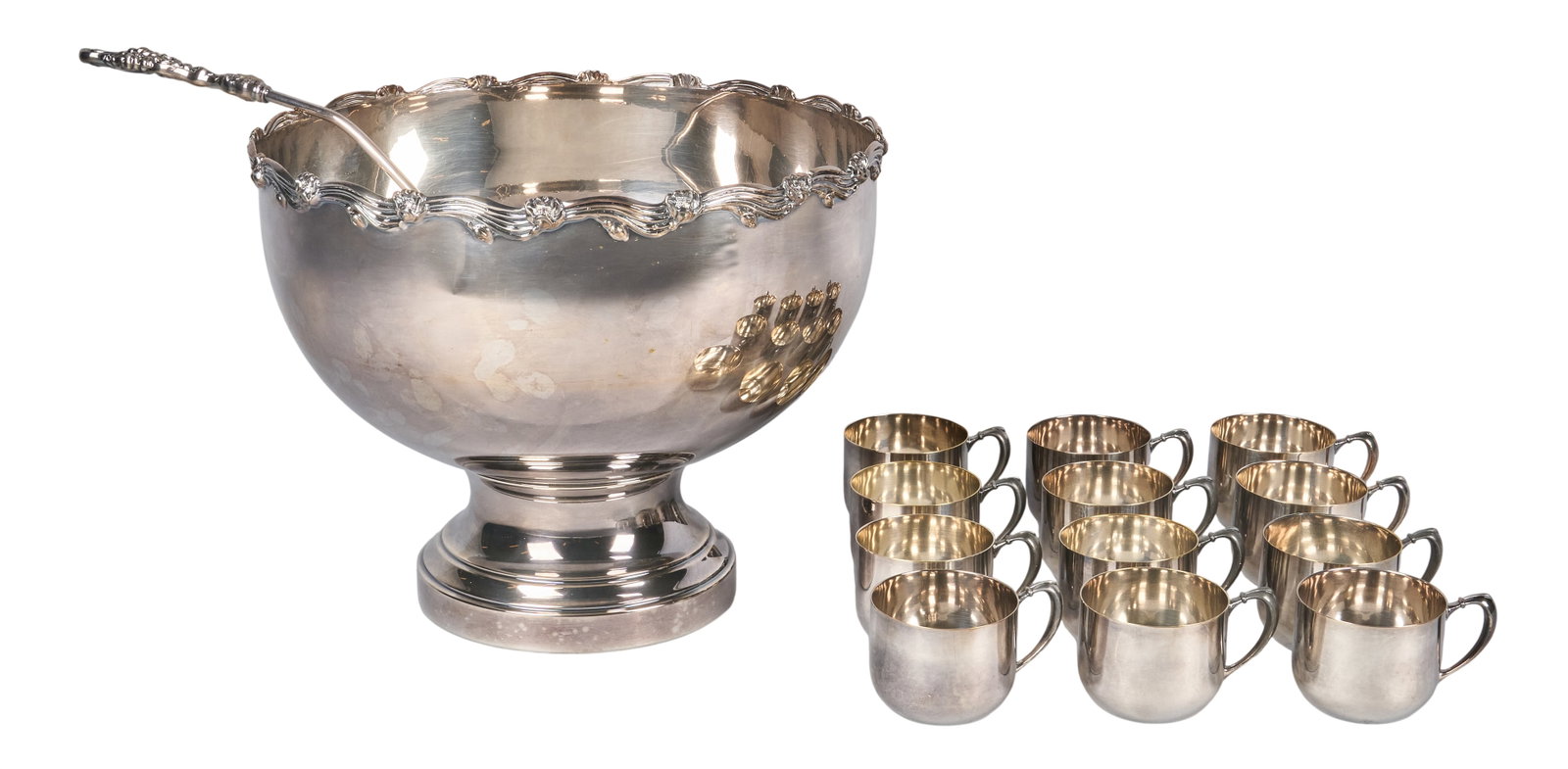 Red McCombs | Vintage Silverplate Punch Bowl & Cups (1 of 5)