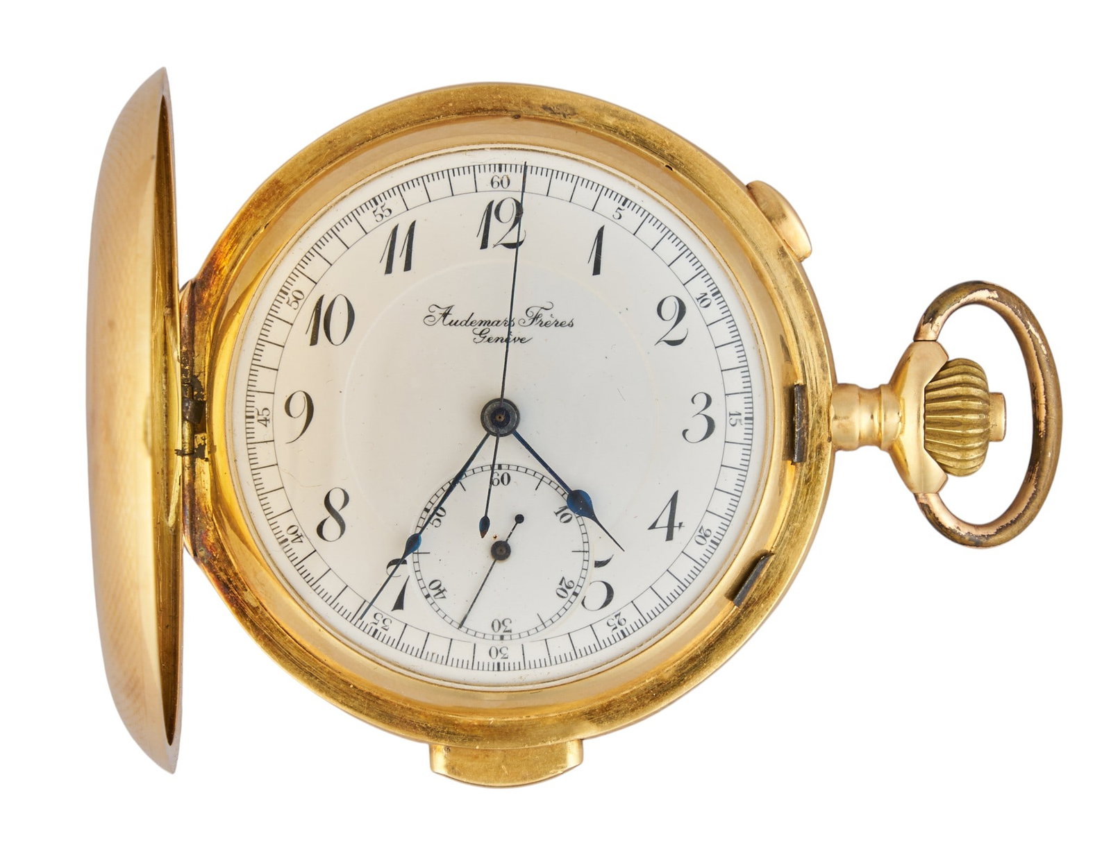 Red McCombs | 14k Audemars Freres Full Hunter Pocket Watch (1 of 8)