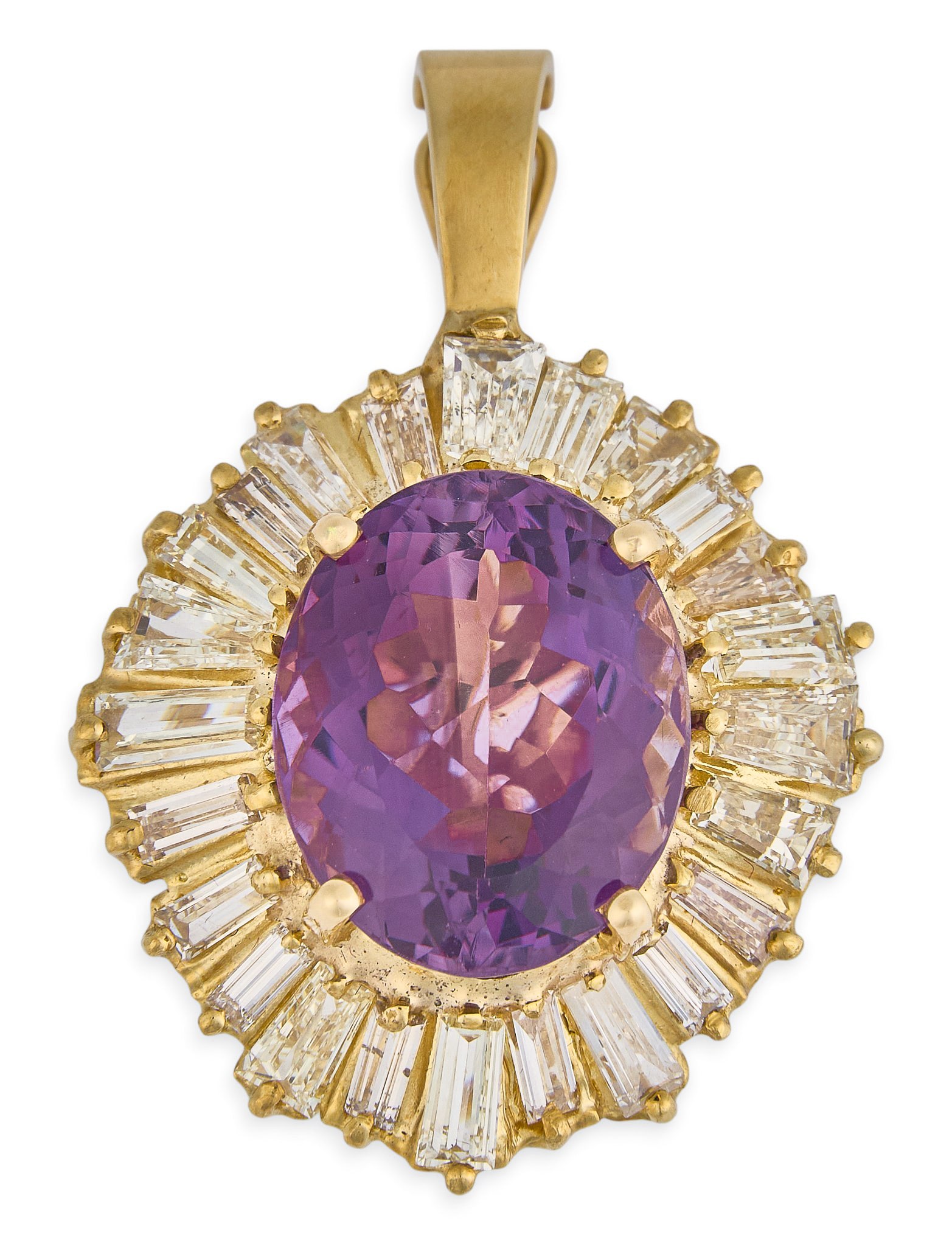 Red McCombs | 14K Amethyst Ballerina Diamond Pendant (1 of 2)