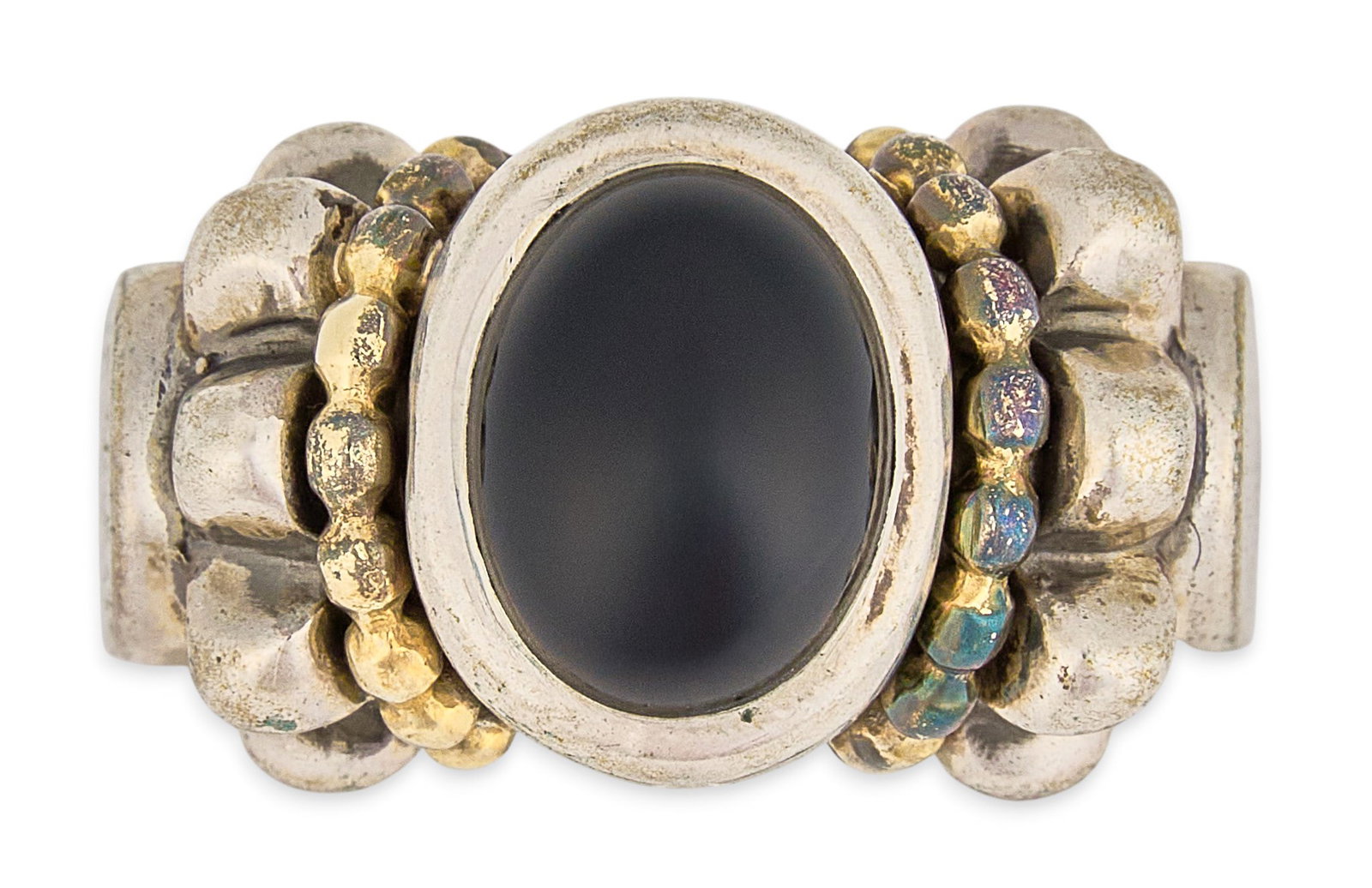 Red McCombs | Lagos Caviar Sterling Silver/18K Onyx Ring (1 of 5)