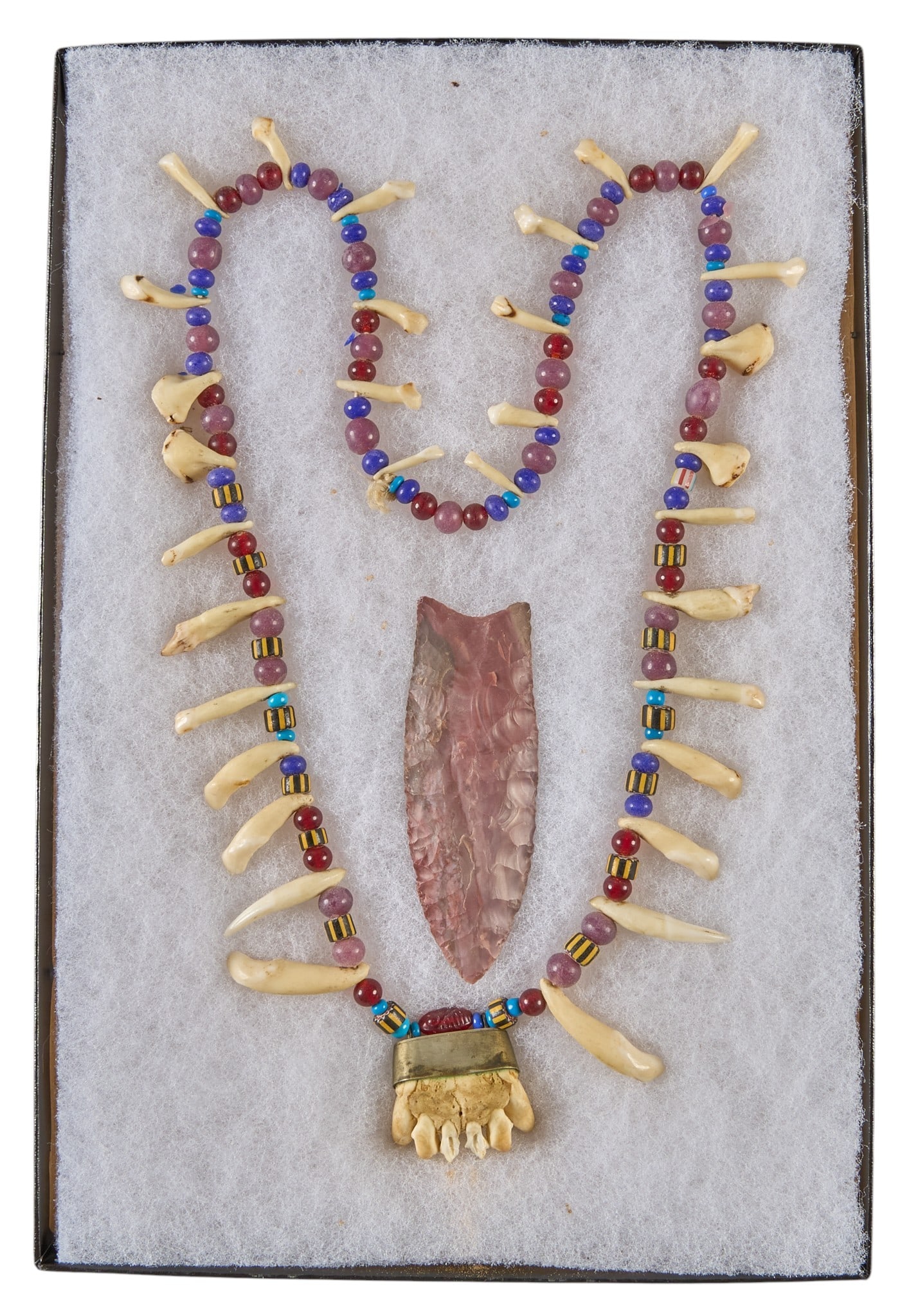 Red McCombs | Framed Bone and Teeth Necklace (1 of 3)