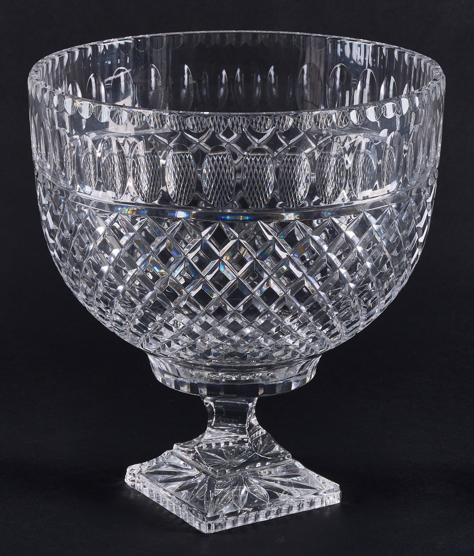 Red McCombs | Monumental Diamond Quilted Cut Glass Bowl (1 of 4)