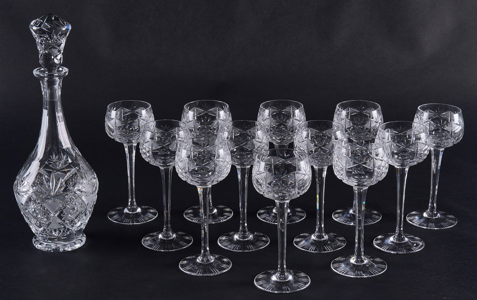 Red McCombs | Collection of (13) Cut Crystal Wine Set (1 of 5)