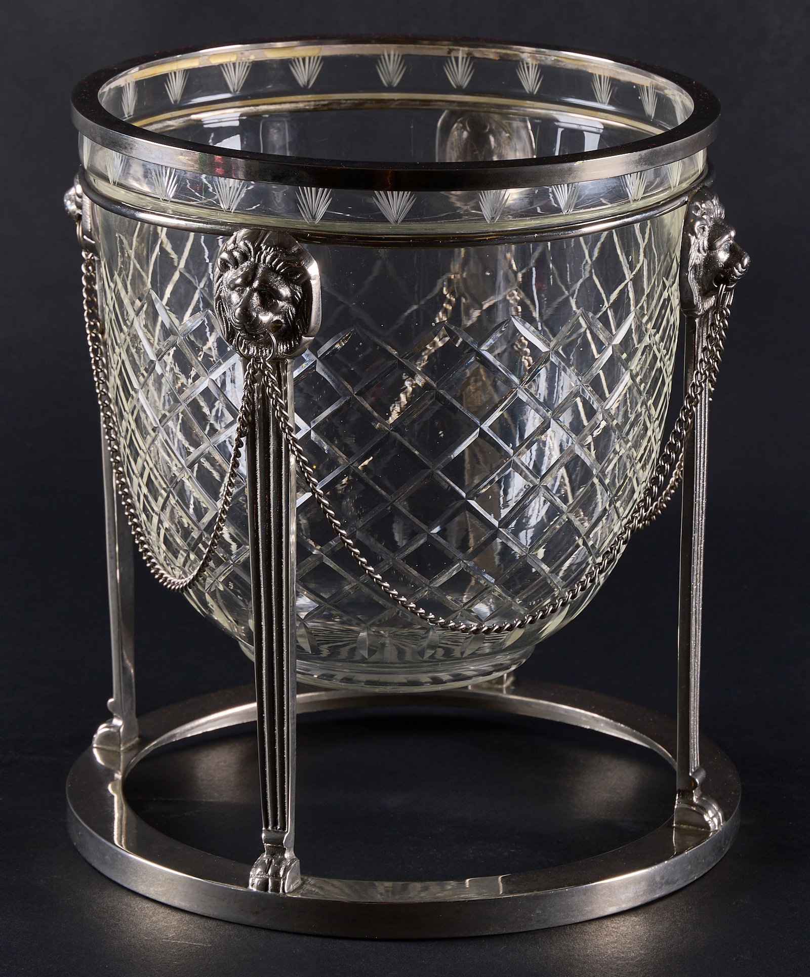 Red McCombs | Silverplate Crystal Champagne Bucket (1 of 4)