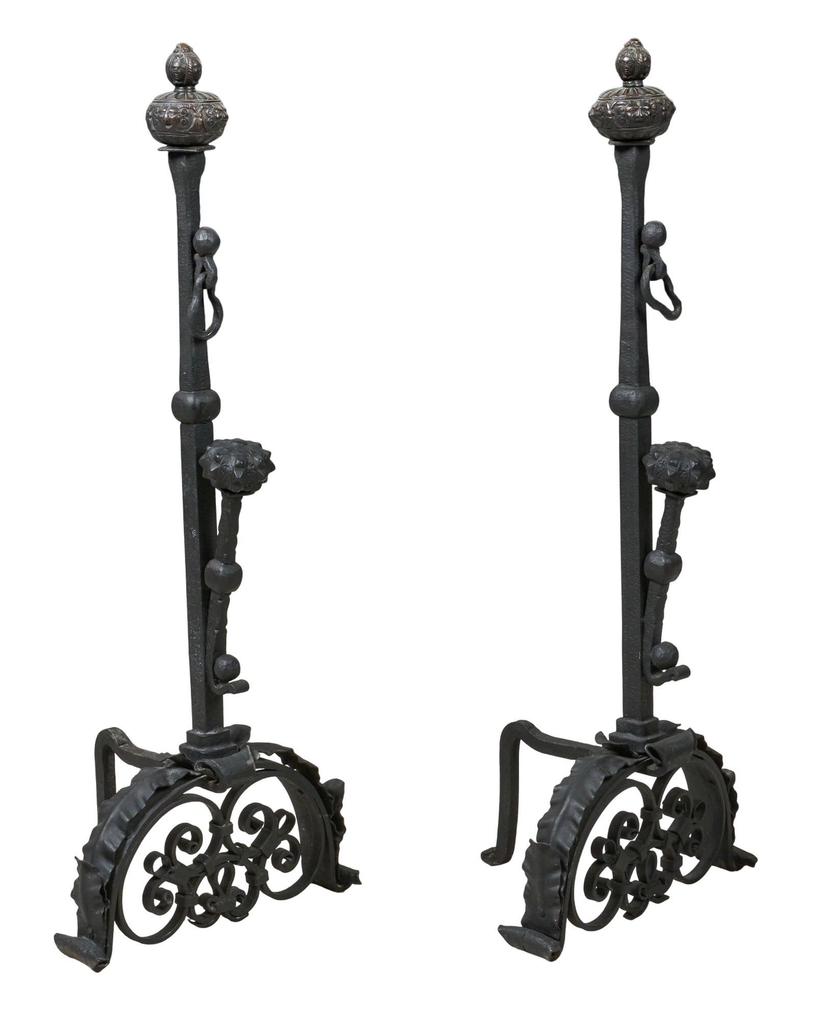 Red McCombs | Pair of Monumental Andirons (1 of 4)