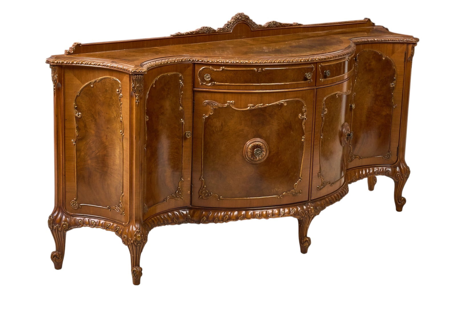 Red McCombs | Antique Romweber Louis XV De Gaulle Serpentine Buffet (1 of 5)