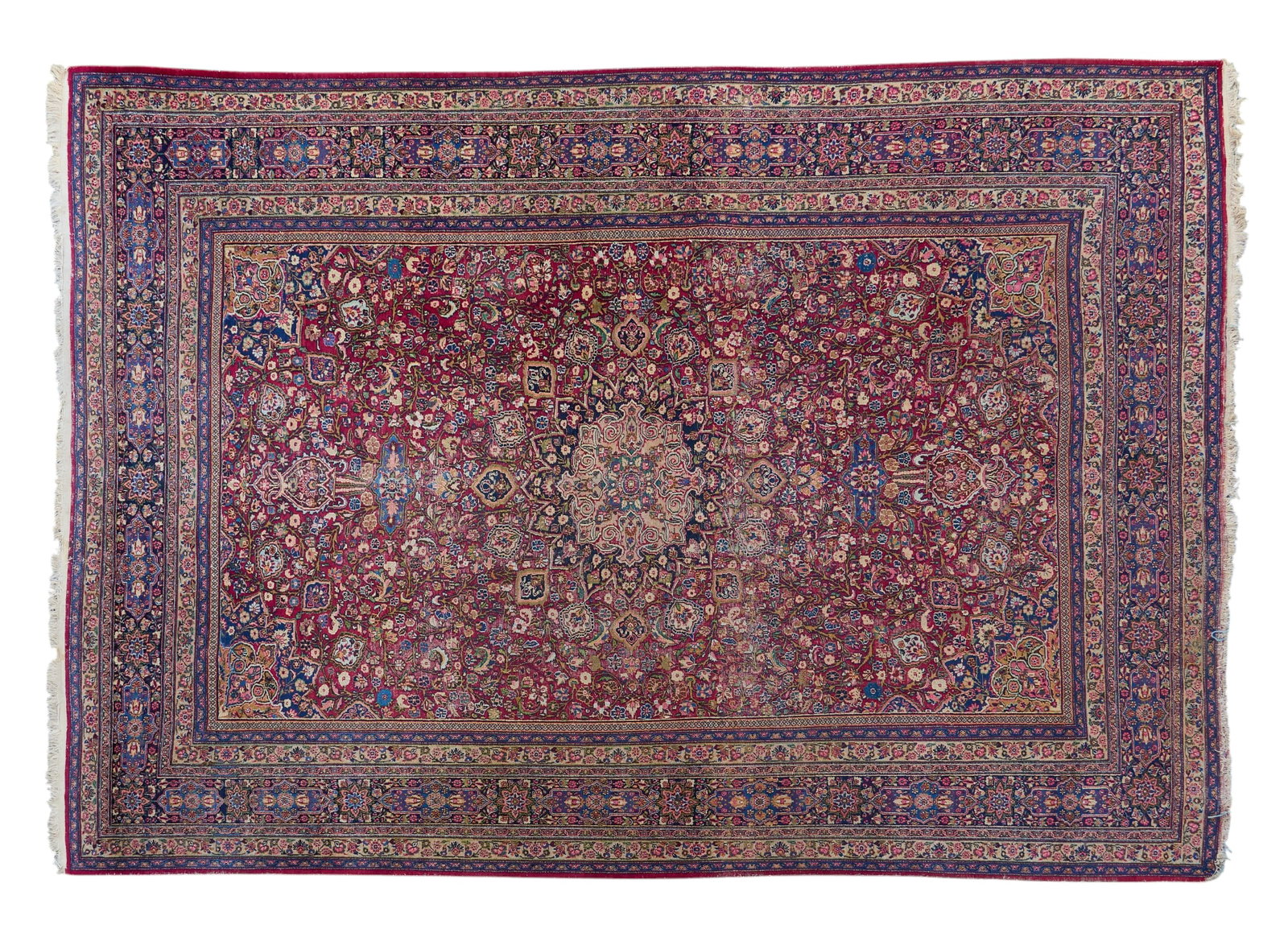 Red McCombs | Hand-Knotted Estate Rug, 12 ft. 6 in. x 8 ft. 8 in.: Hand-knotted Persian Mashhad estate rug 12 ft. 6 in. x 8 ft. 8 in. Provenance: Property from the personal estate collection of iconic Texas businessman, civic leader and philanthropist Billy Joe
