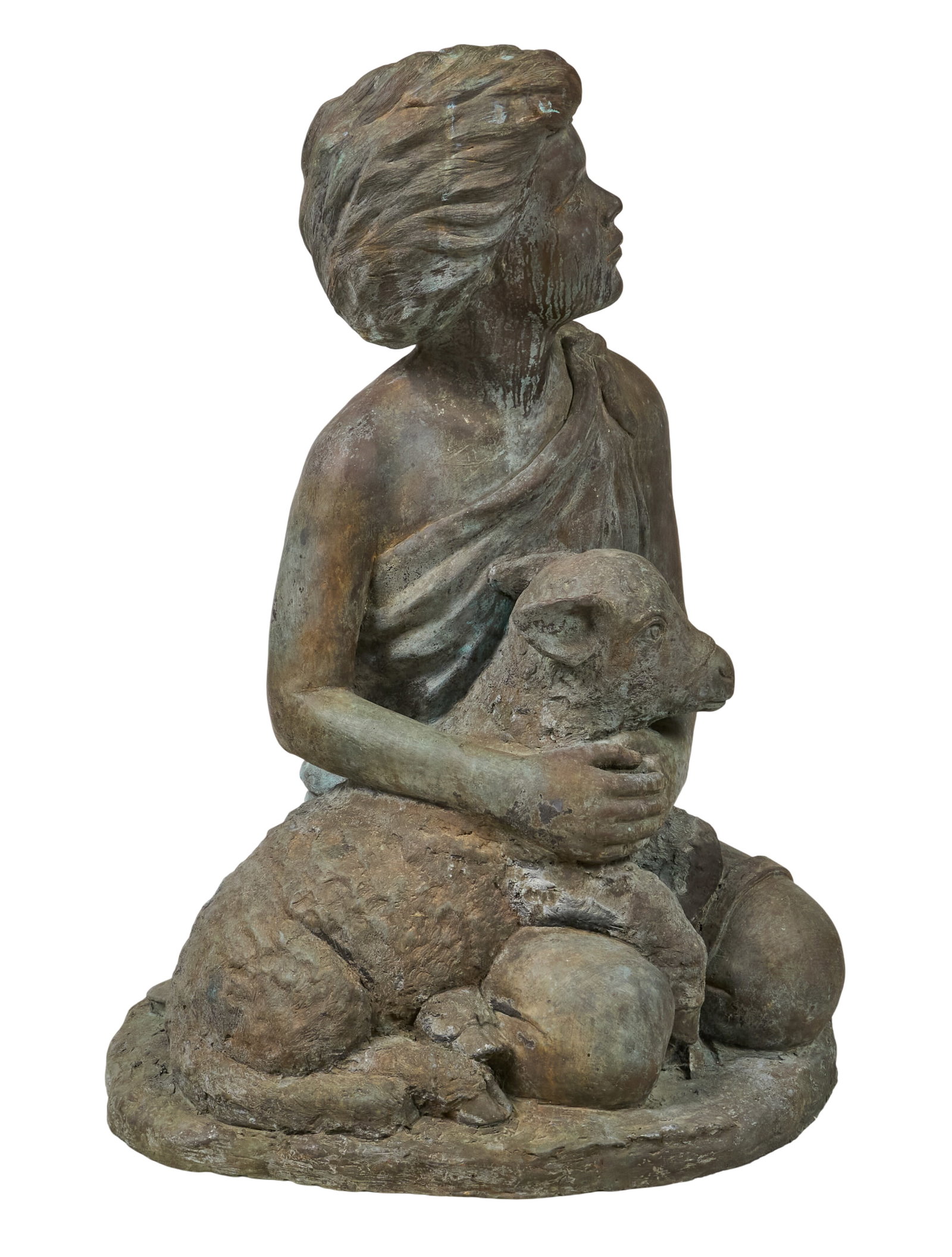 Red McCombs | S.T. Coleman, "The Lord is My Shepherd": Sherman Tipton Coleman (Texas, 1920-2005), "The Lord is my Shepherd", artist-cast bronze sculpture, freestanding, with incised signature, edition number 1/10, and date, 1985 height 28.5 in.