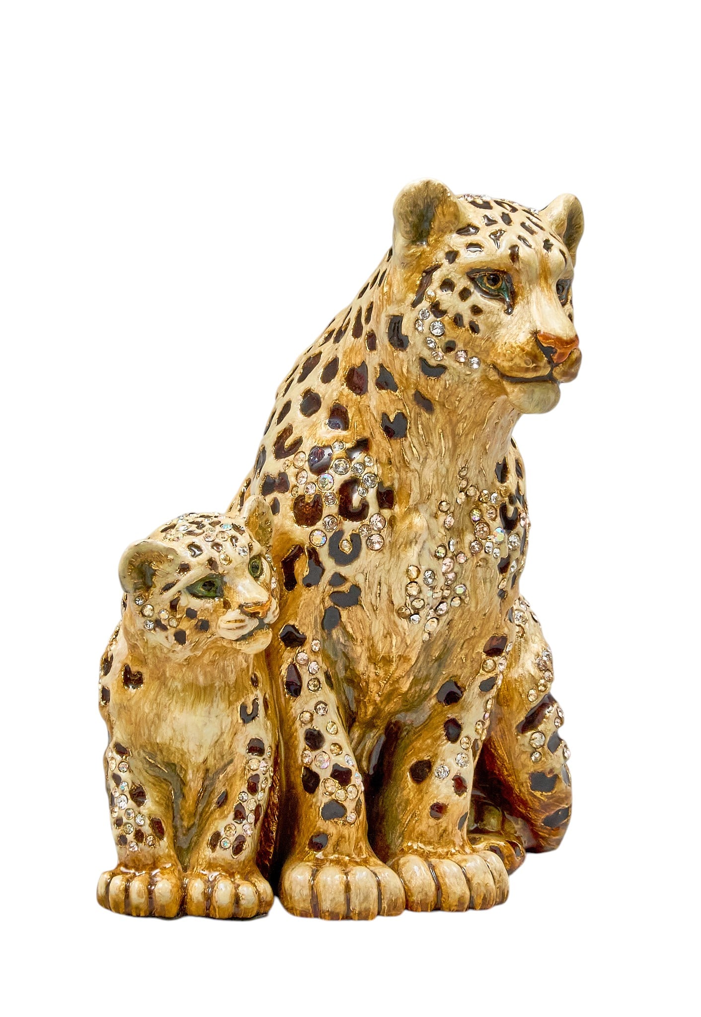 Red McCombs | Jay Strongwater Snow Leopard Figurines (1 of 4)