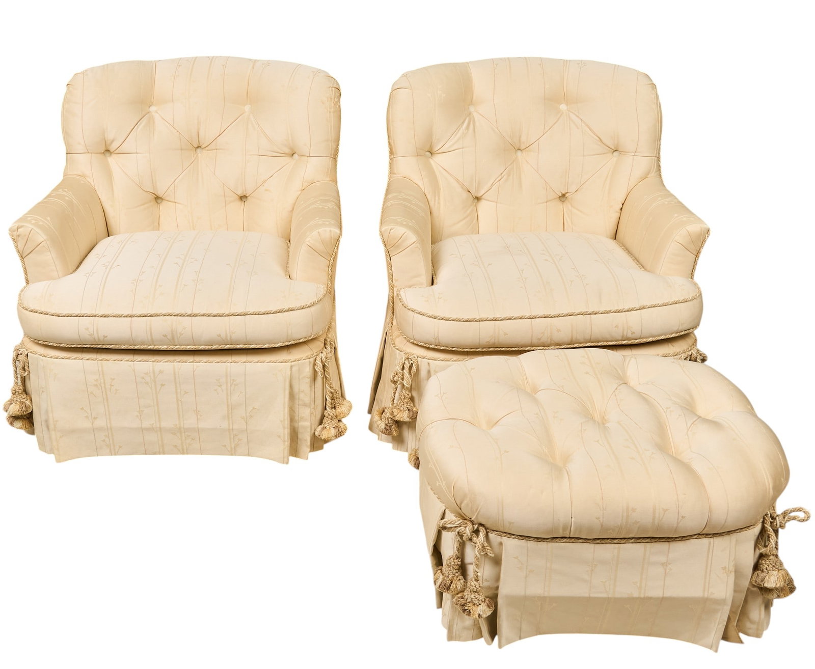 Red McCombs | Pair of Armchairs & Ottoman (1 of 7)