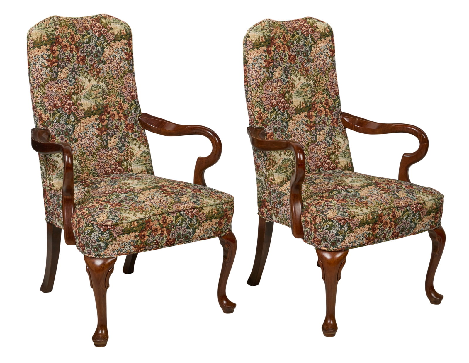 Red McCombs | Pair of Floral Armchairs (1 of 4)