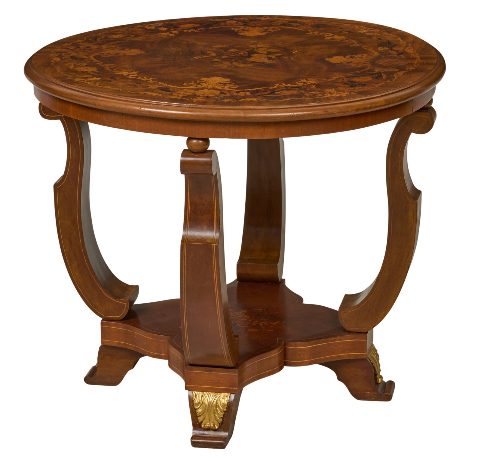 Red McCombs | Vintage Marquetry Side Table (1 of 4)