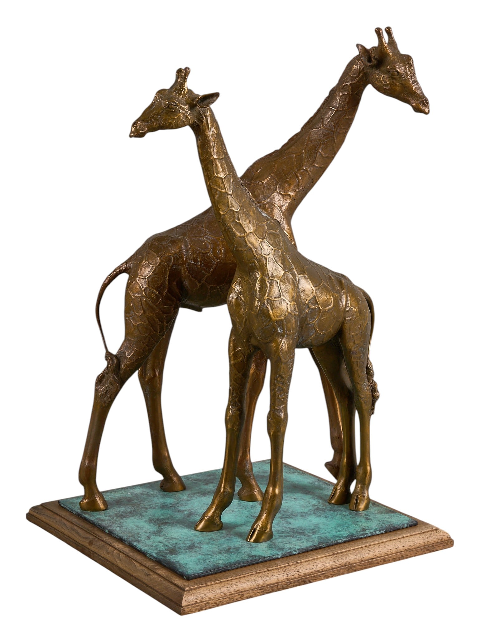 Red McCombs | Donna Dobberfuhl, Two Giraffes: Donna Dobberfuhl (Texas, b. 1949), two giraffes, artist-cast bronze sculpture on bronze and wooden base, with incised signature, edition number 3/30, and date, 1997 height 20.5 in. x wi