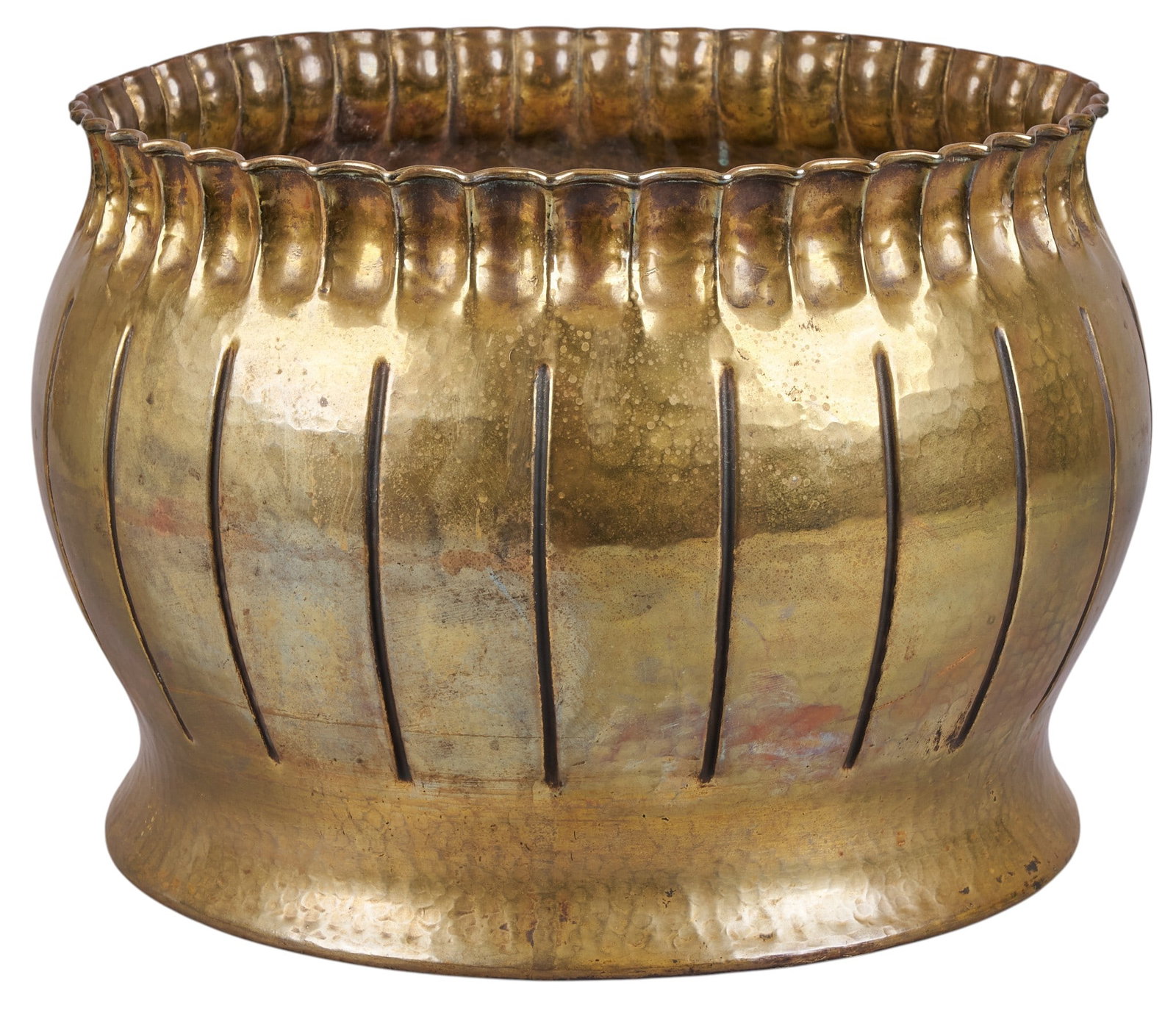 Red McCombs | Hammered Brass Jardiniere (1 of 3)