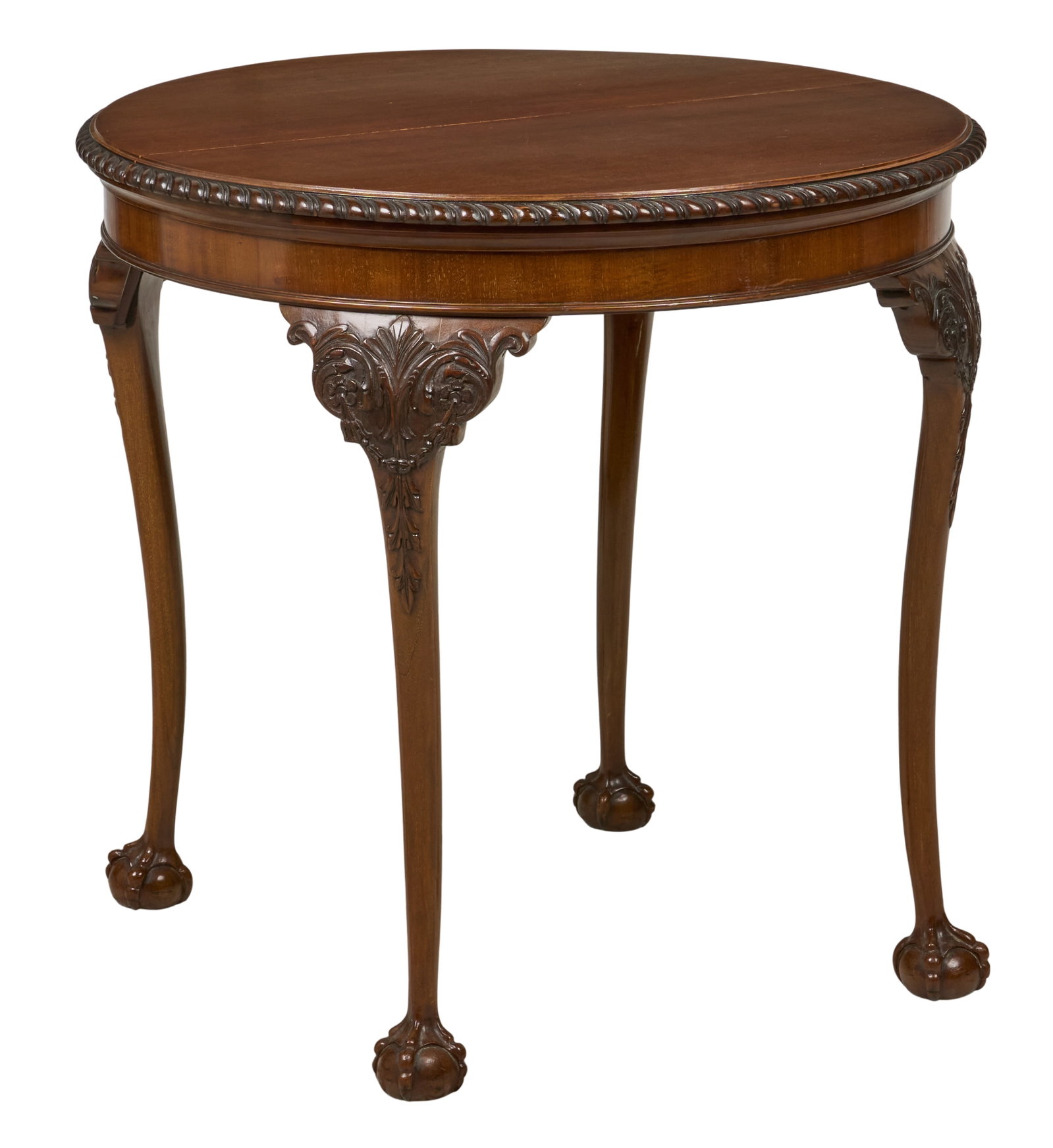 Red McCombs | Chippendale Style Side Table: Chippendale style side table with carved knees and ball-and-claw feet height 30 in. x width 30 in. x depth 30 in. Provenance: Property from the personal estate collection of iconic Texas busines