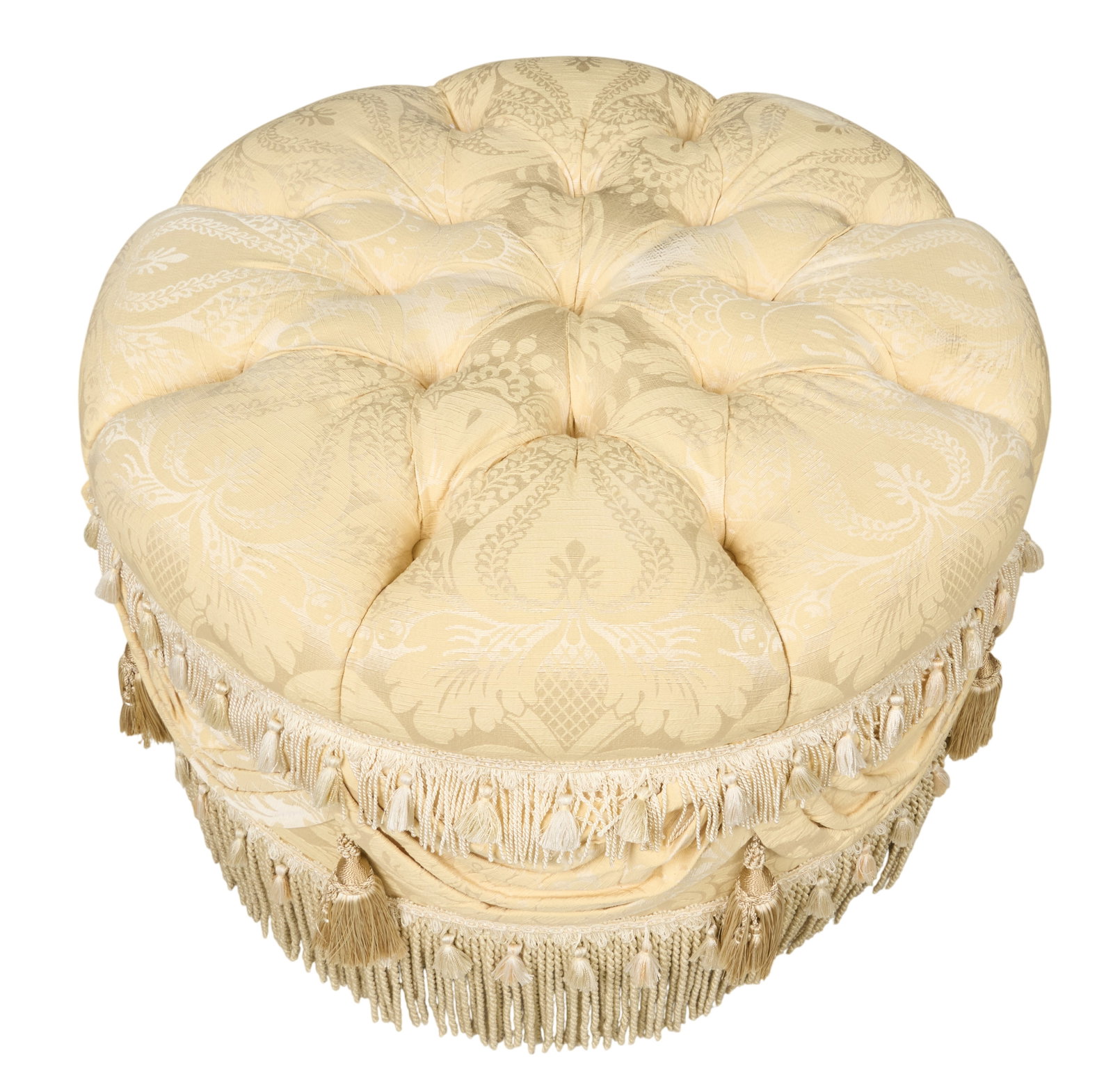 Red McCombs | Tufted Damask Ottoman - 3