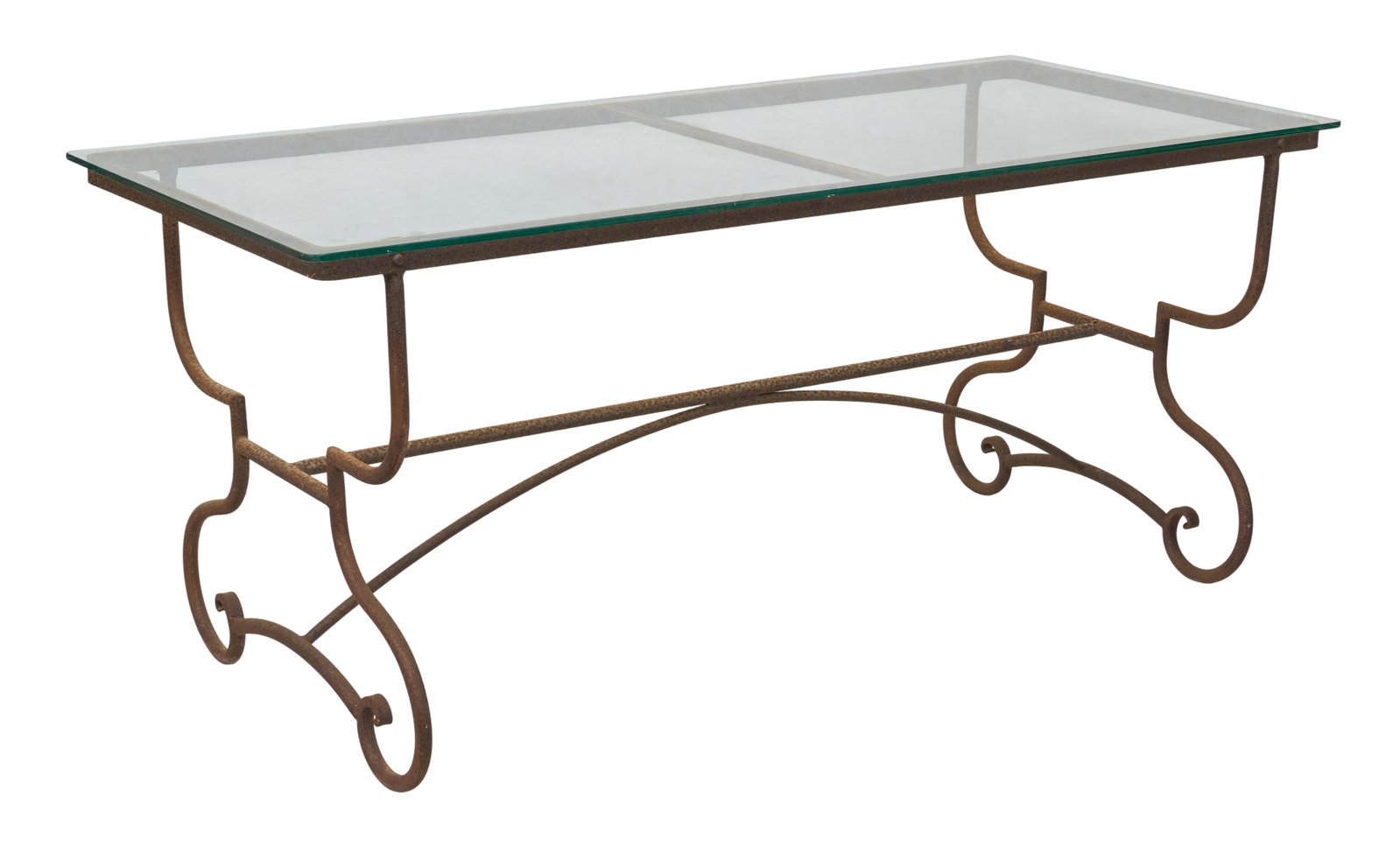 Red McCombs | Rustic Iron and Glass Table (1 of 3)