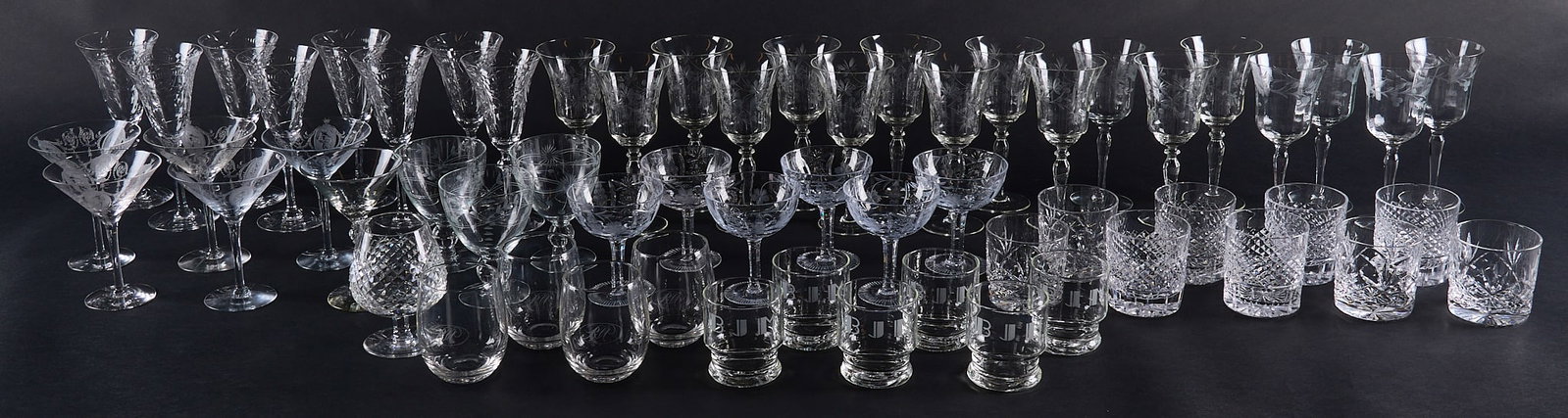 Red McCombs | Collection of Clear Crystal Stemware (1 of 10)
