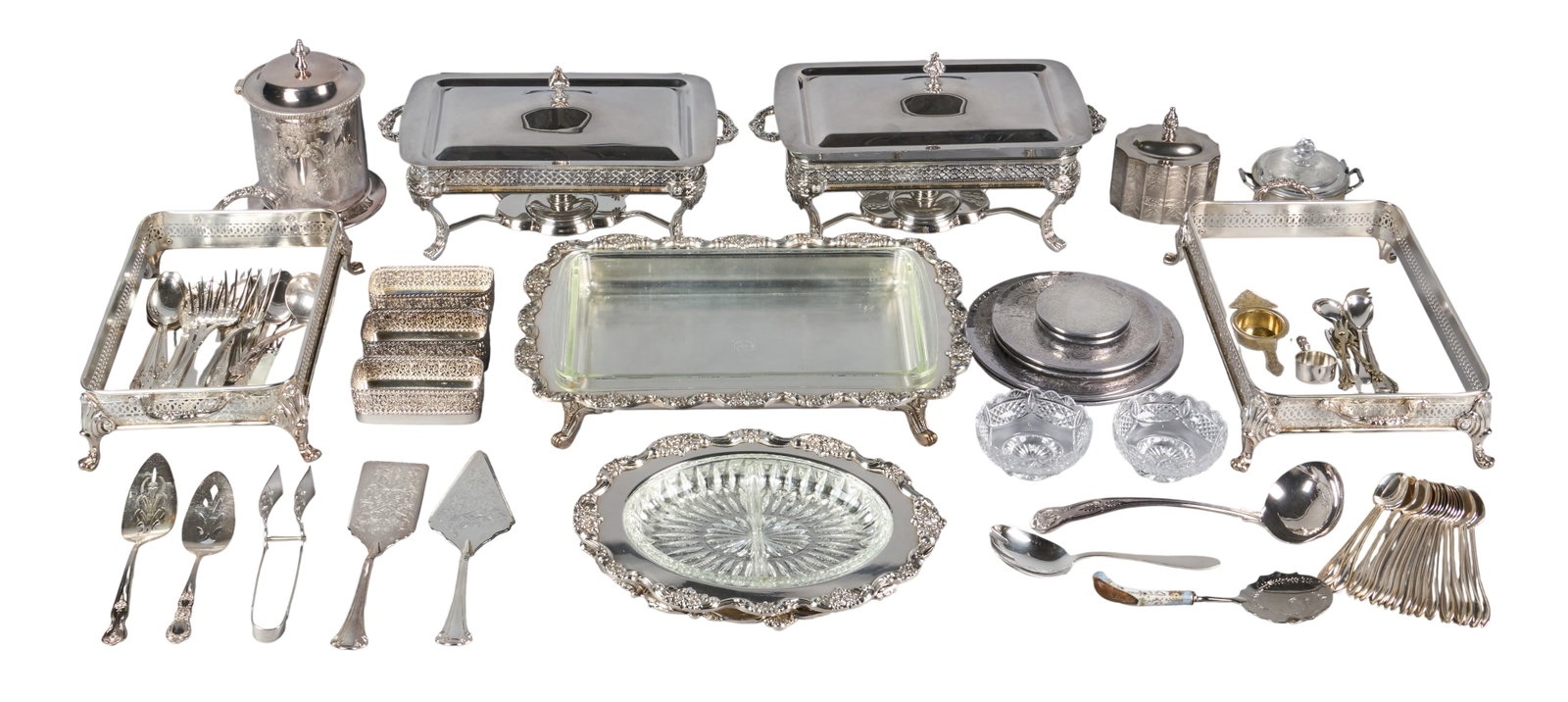 Red McCombs | Collection of Silverplate Serving Pieces and Tableware (1 of 7)