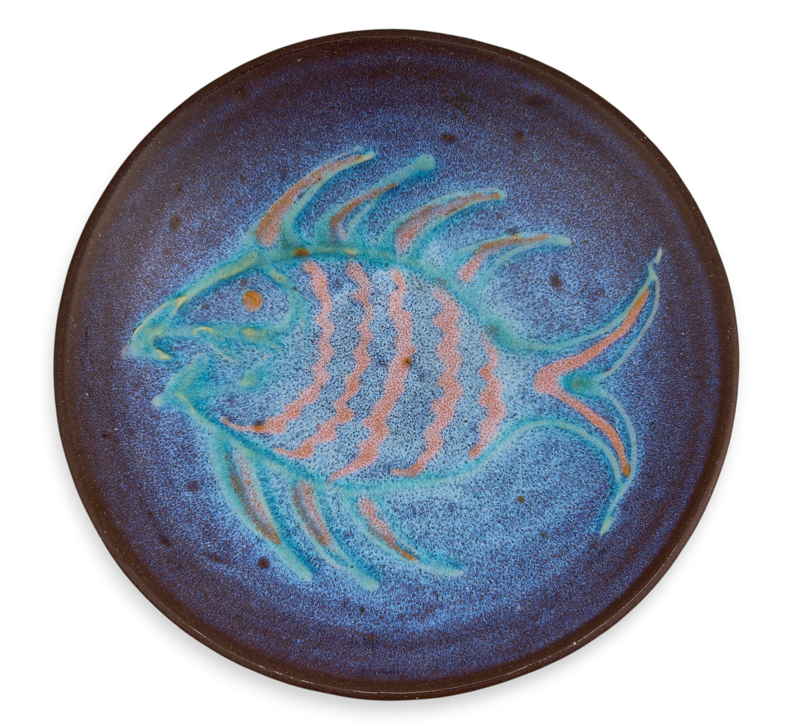 Harding Black, Piranha Bowl, 1991: Harding Black (San Antonio, Texas, 1912-2004), piranha or shark motif bowl, glazed and fired ceramic, incised signature and date on the underside, 1991 height 2 in. x 7.5 in. diameter