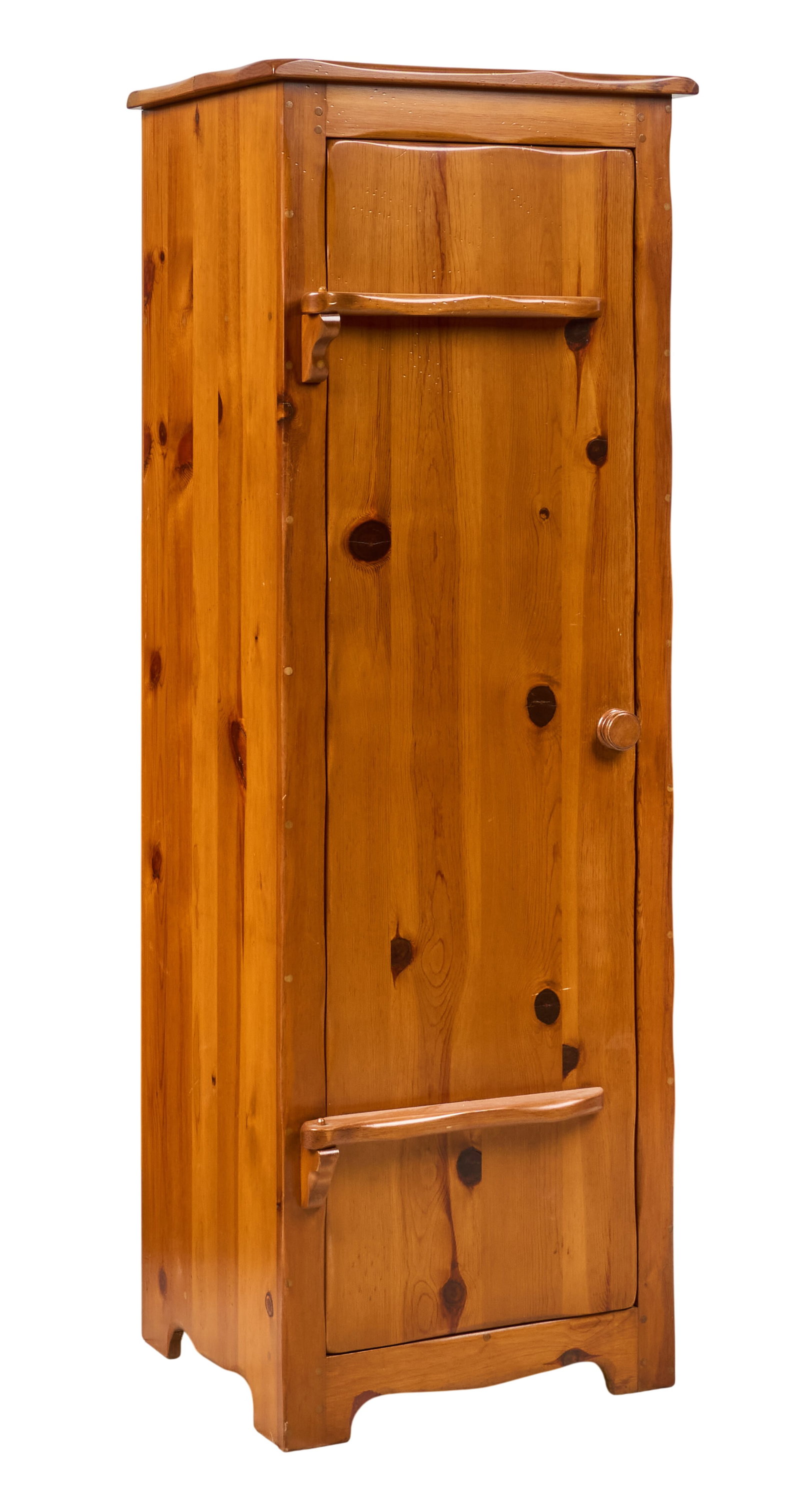 W.R. Dallas Wardrobe: W.R. Dallas narrow wardrobe with single shelf and hanging rod, marked on back height 73 in. x width 26 in. x depth 22 in. Provenance: Property from a home in San Antonio, Texas