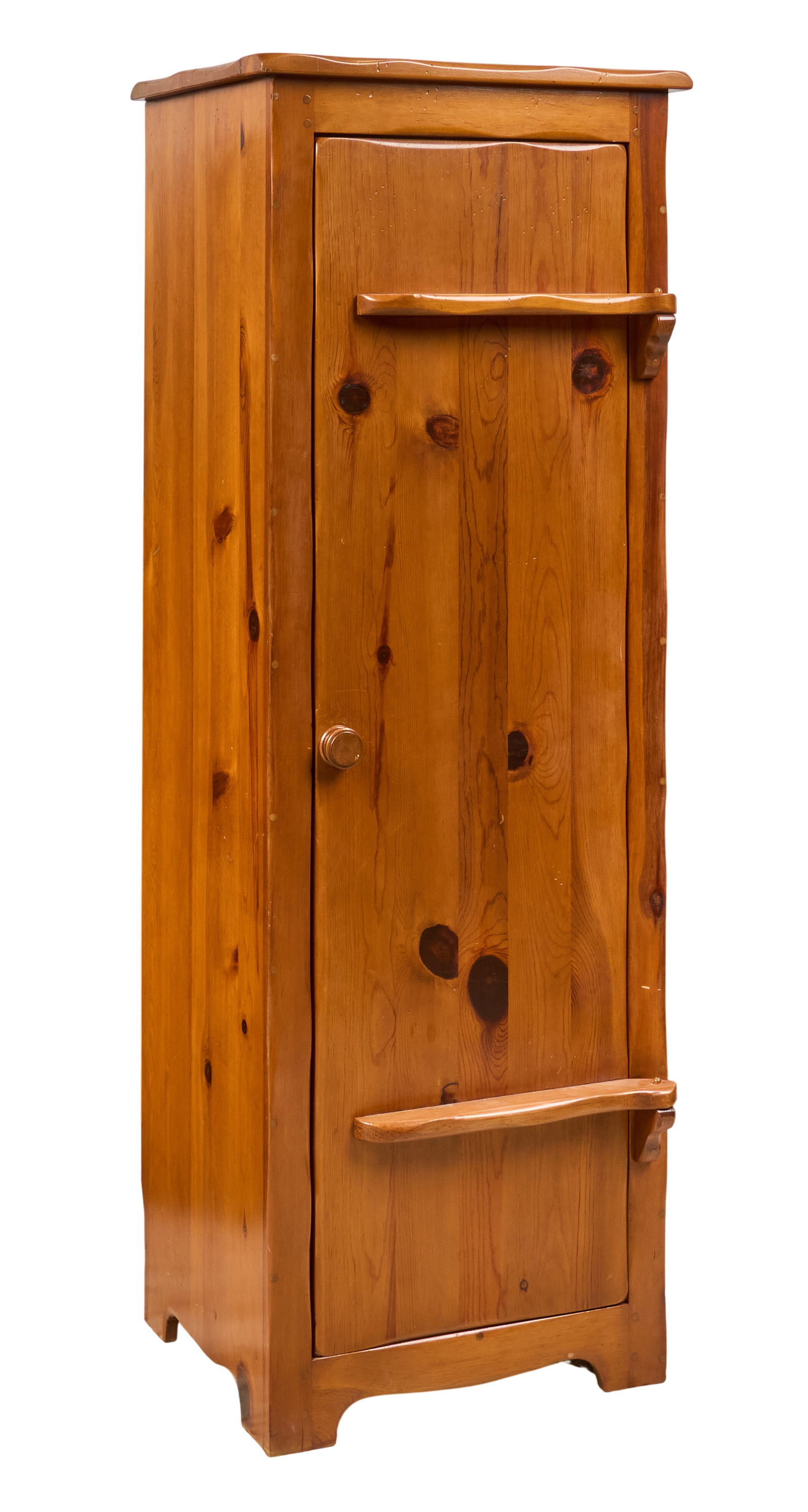 W.R. Dallas Wardrobe: W.R. Dallas narrow wardrobe with single shelf and hanging rod, marked on back height 73 in. x width 26 in. x depth 22 in. Provenance: Property from a home in San Antonio, Texas