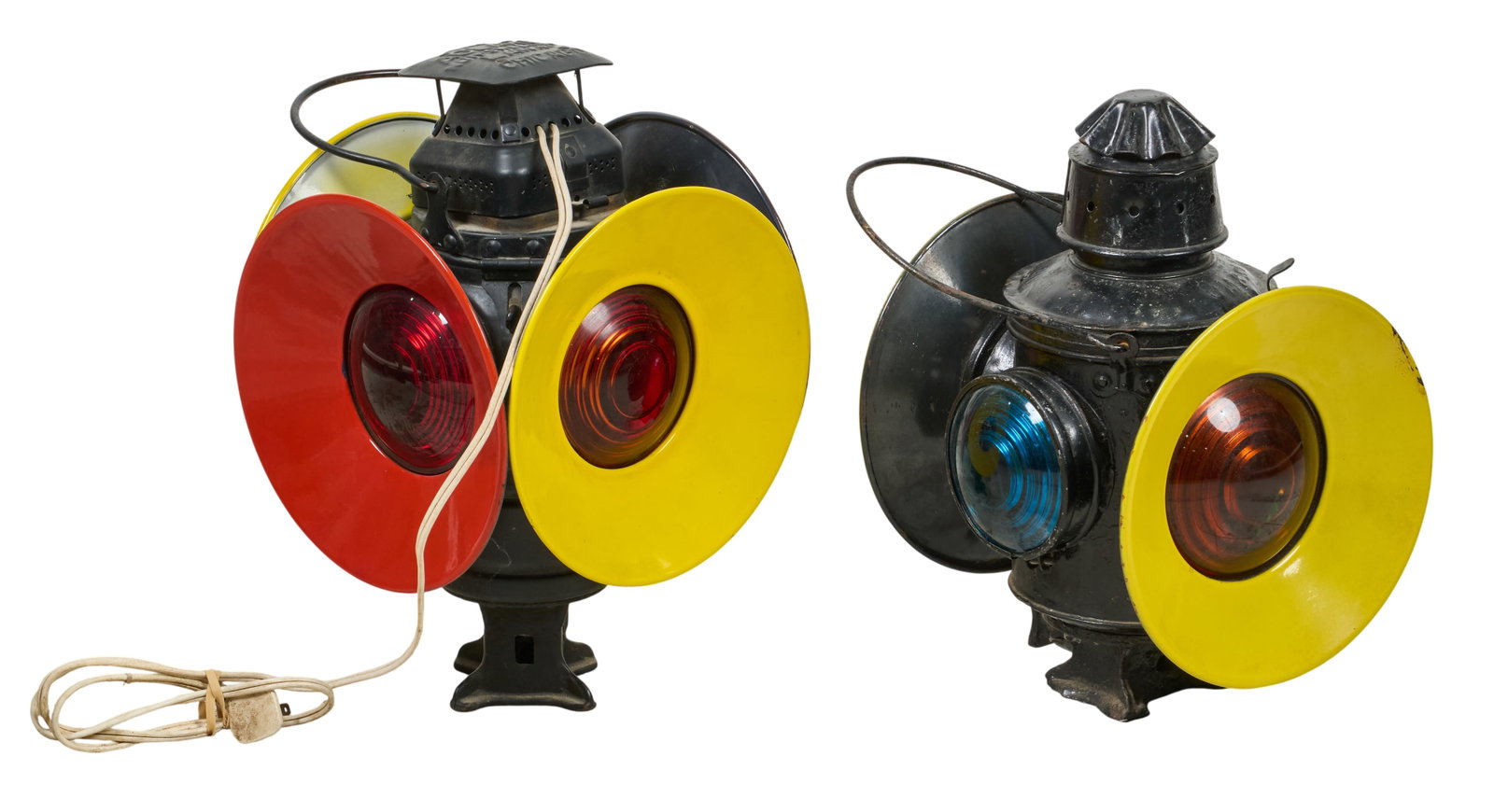 (2) Railroad Switch Lanterns - 4