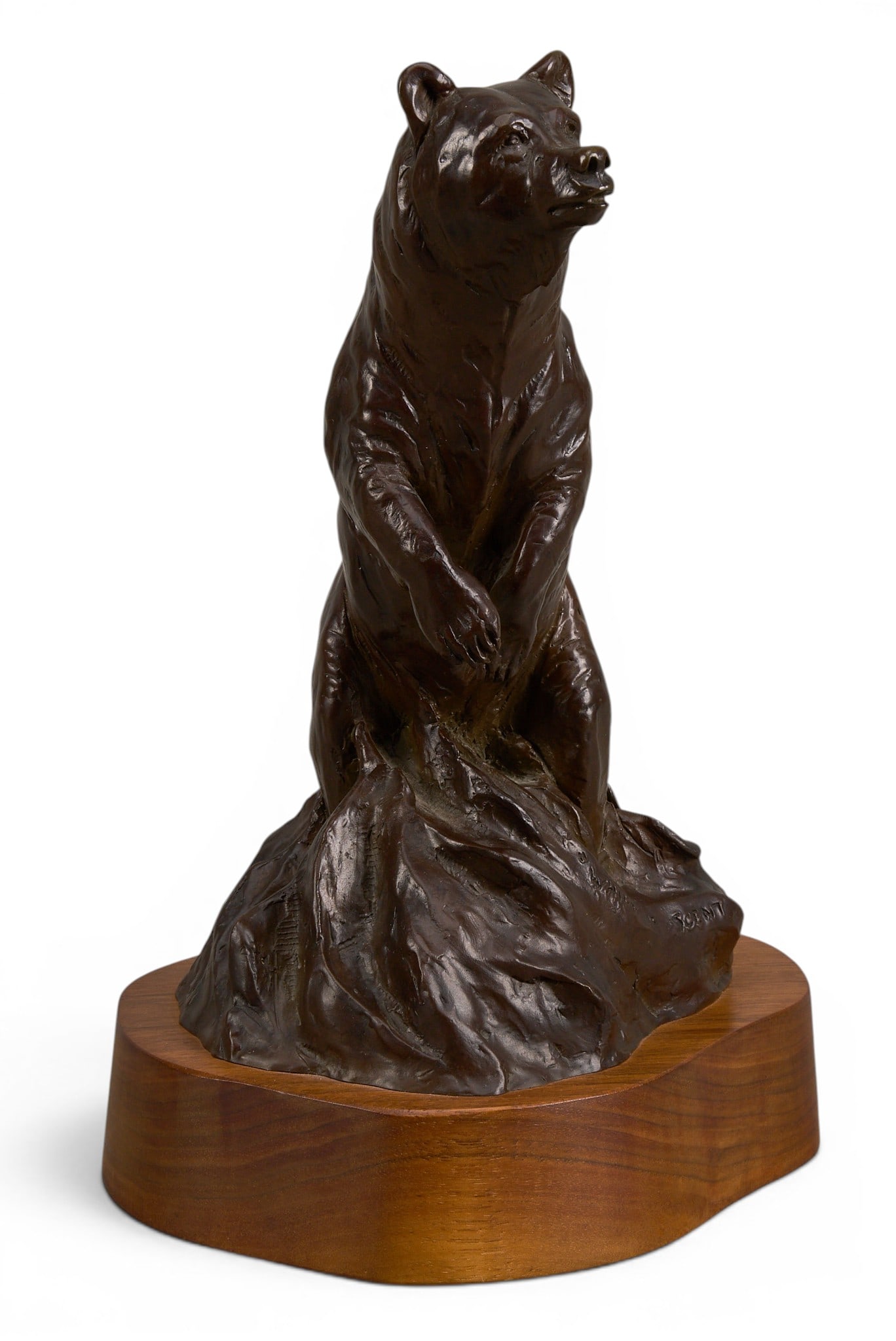 Curtis Zabel, "Whiff of Scent": Curtis Zabel (Colorado / Kansas, b. 1935), "Whiff of Scent", artist-cast bronze sculpture on wooden base, with incised signature, edition number 14/25, and date, 1983 height 12 in. x