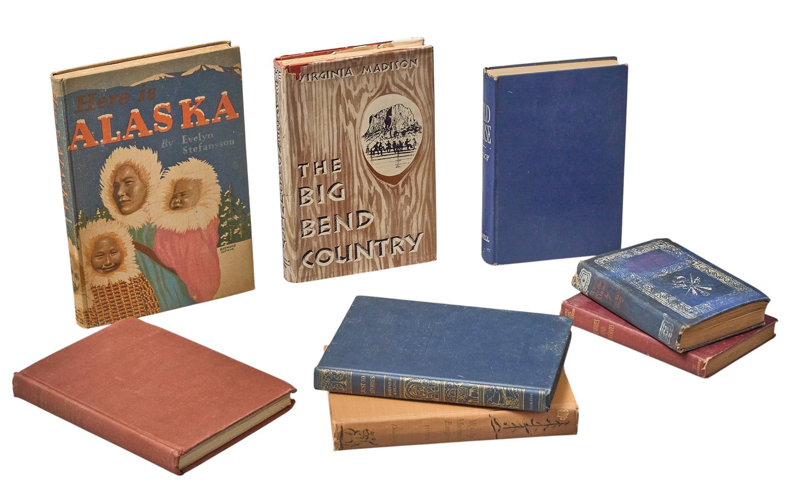 Collection of (8) Vintage Books: Collection of eight vintage books Includes: First edition copy of 1947 "Wild Horse" by Glenn Balch First edition copy of 1888 "Remember the Alamo" by Amelie Barr First