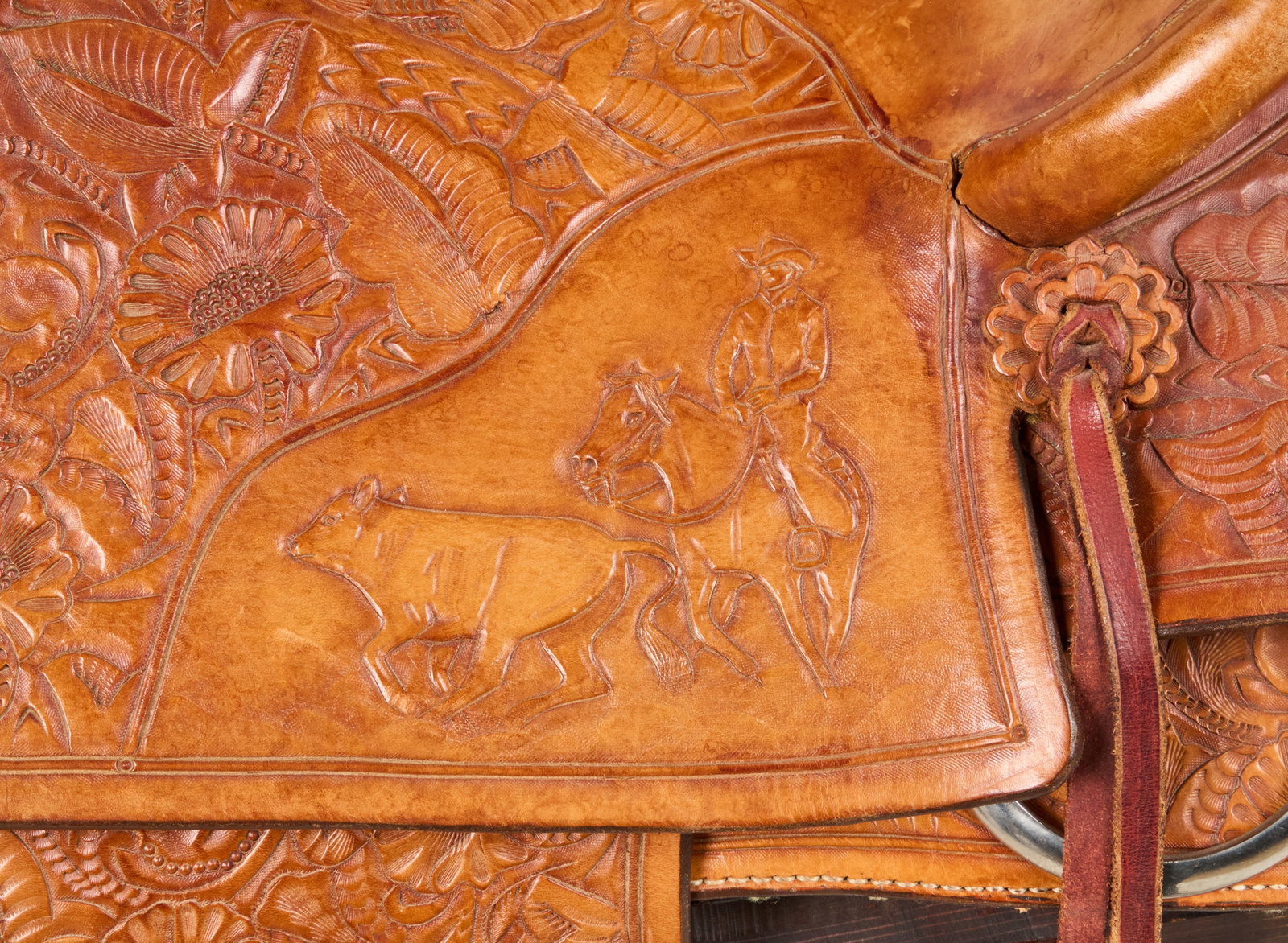Fully Tooled Western Saddle - 6