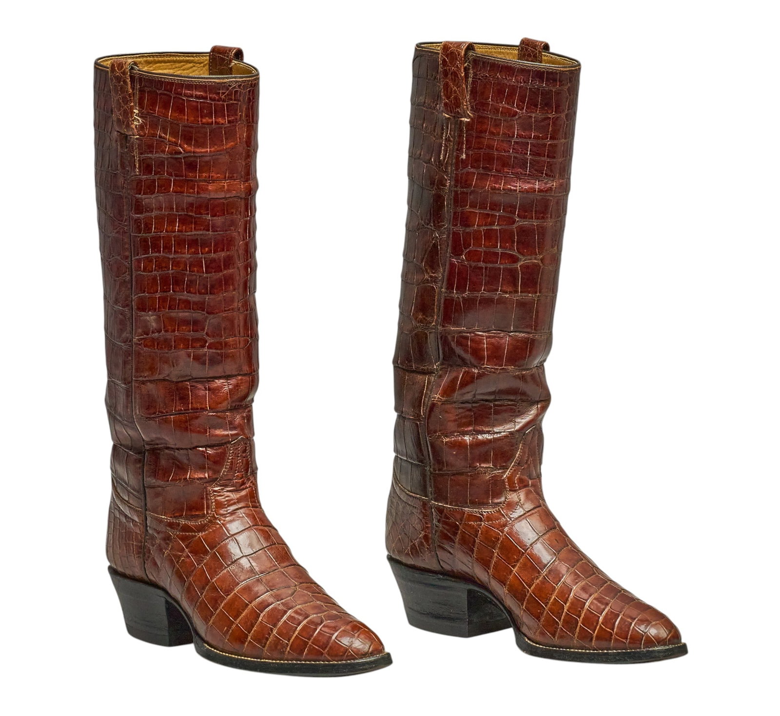 Pair of Custom Full Alligator Riding Boots, 11D (1 of 9)