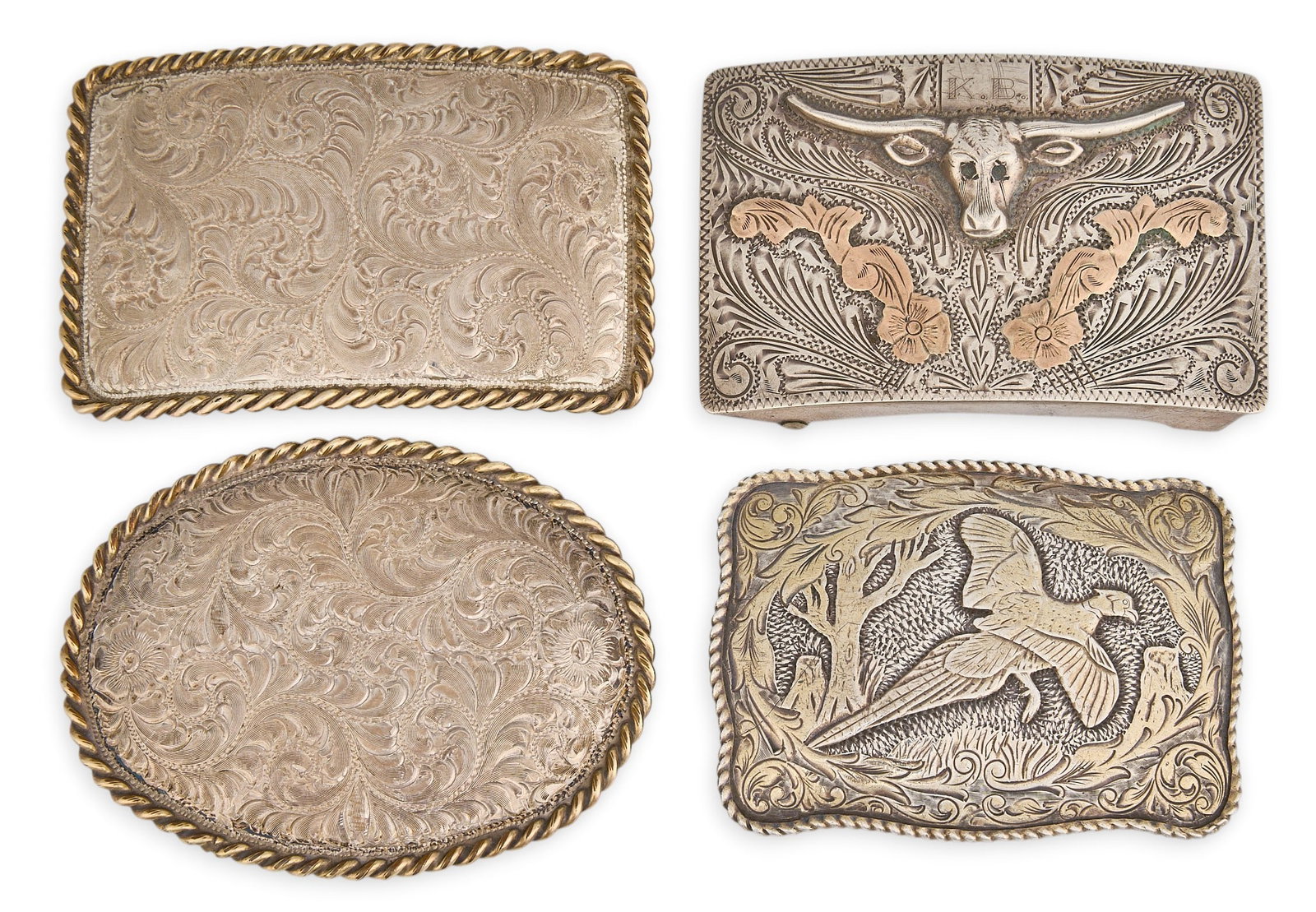 (4) Western Sterling Silver Buckles (1 of 6)