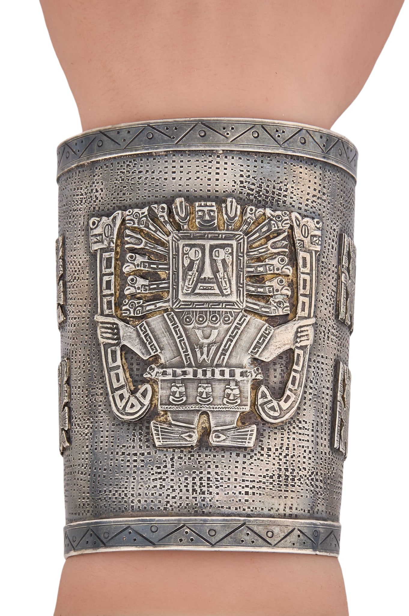 Substantial Sterling Silver Figural Cuff - 2