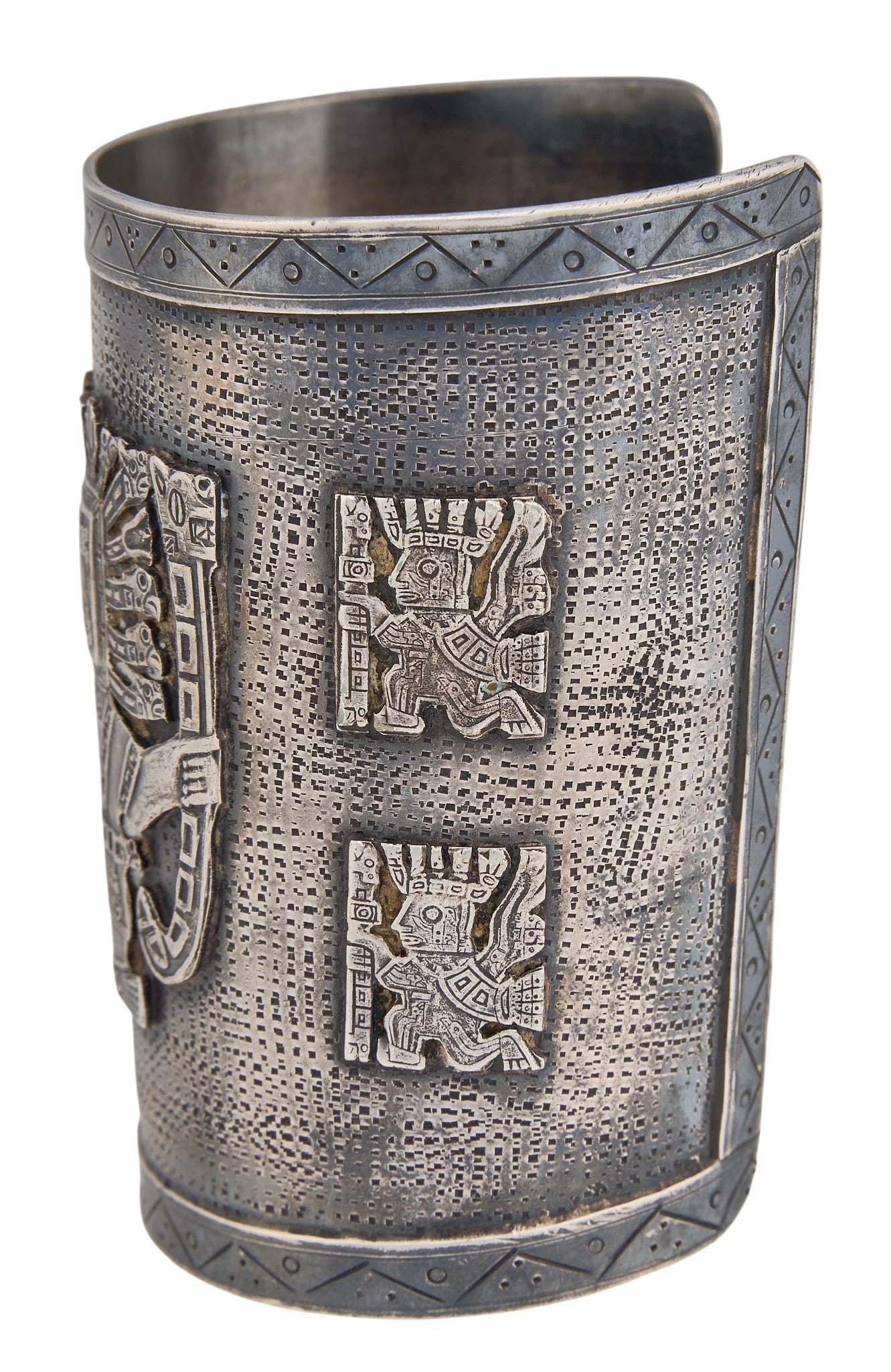 Substantial Sterling Silver Figural Cuff - 4