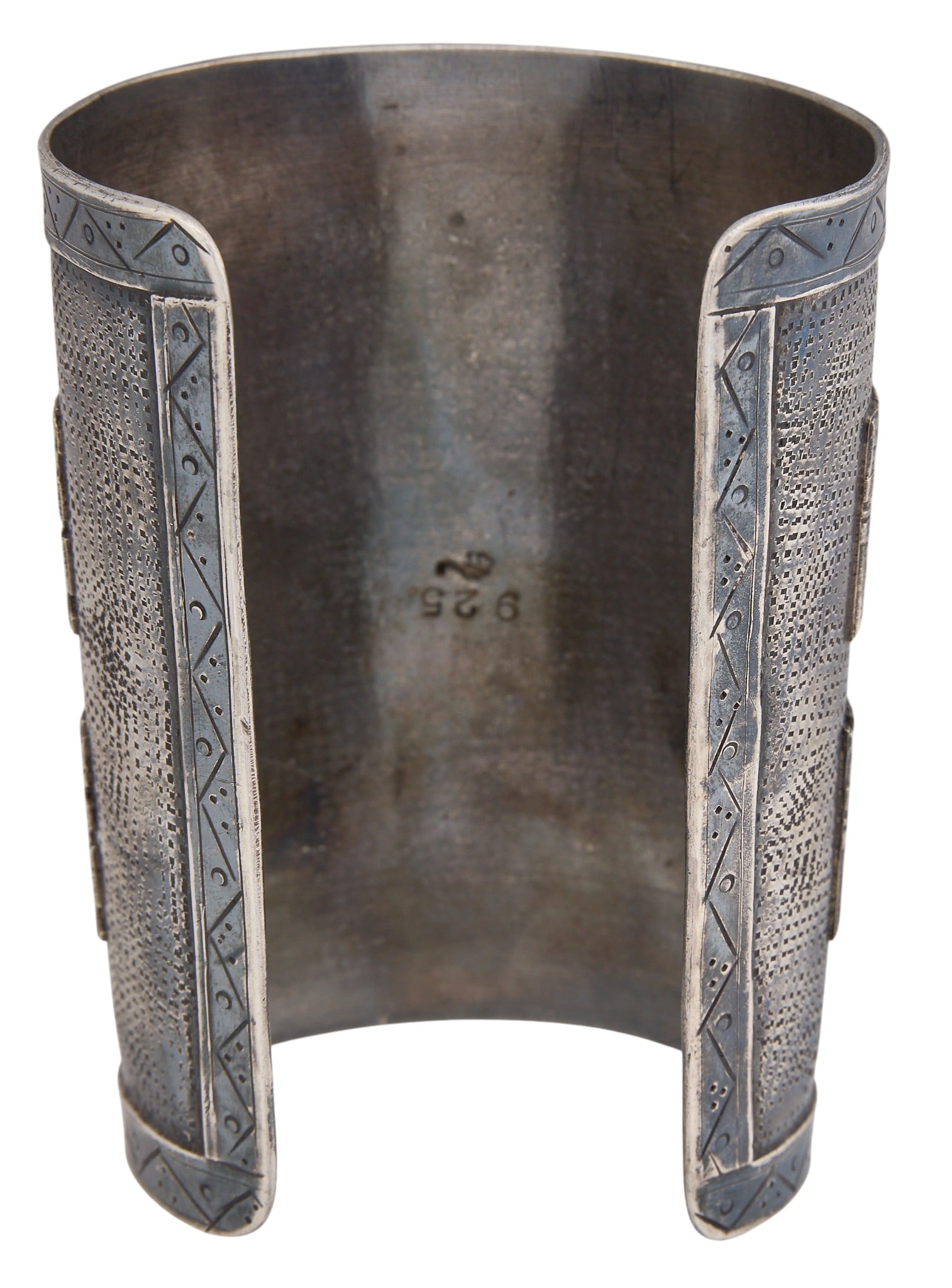 Substantial Sterling Silver Figural Cuff - 5