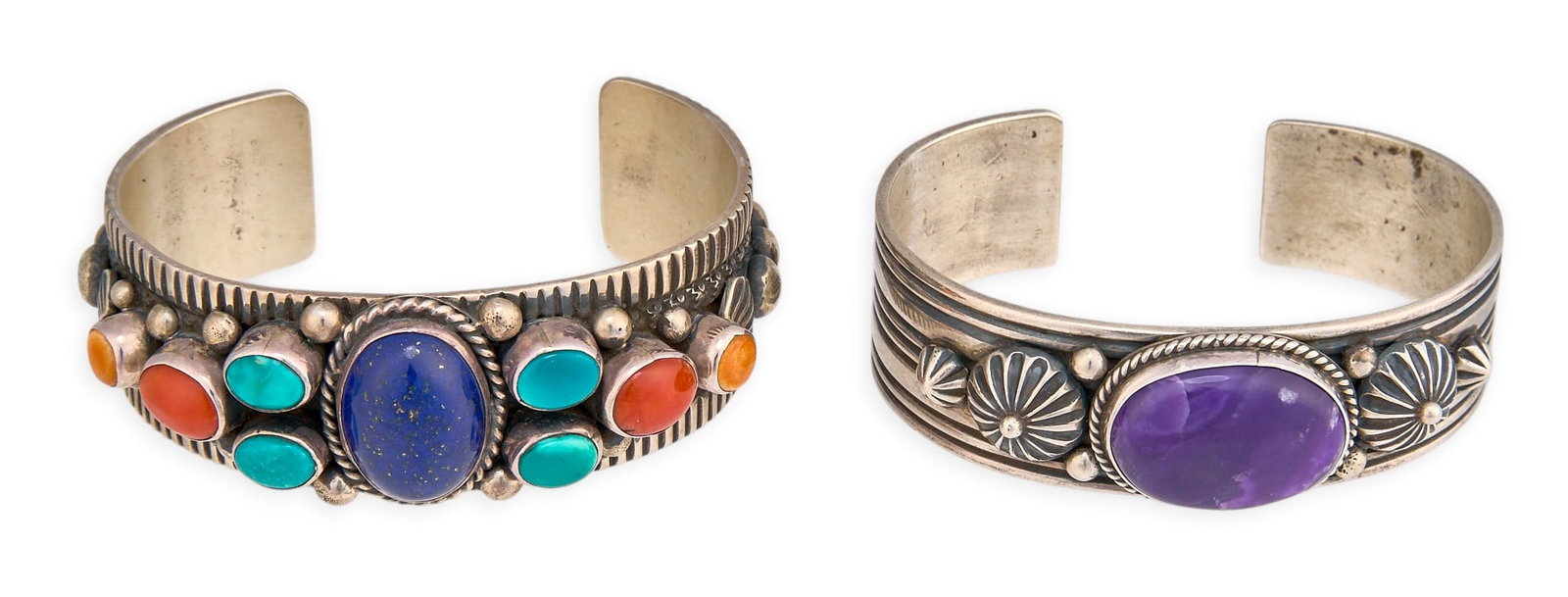 (2) Sterling & Multi-Stone Cuffs (1 of 5)