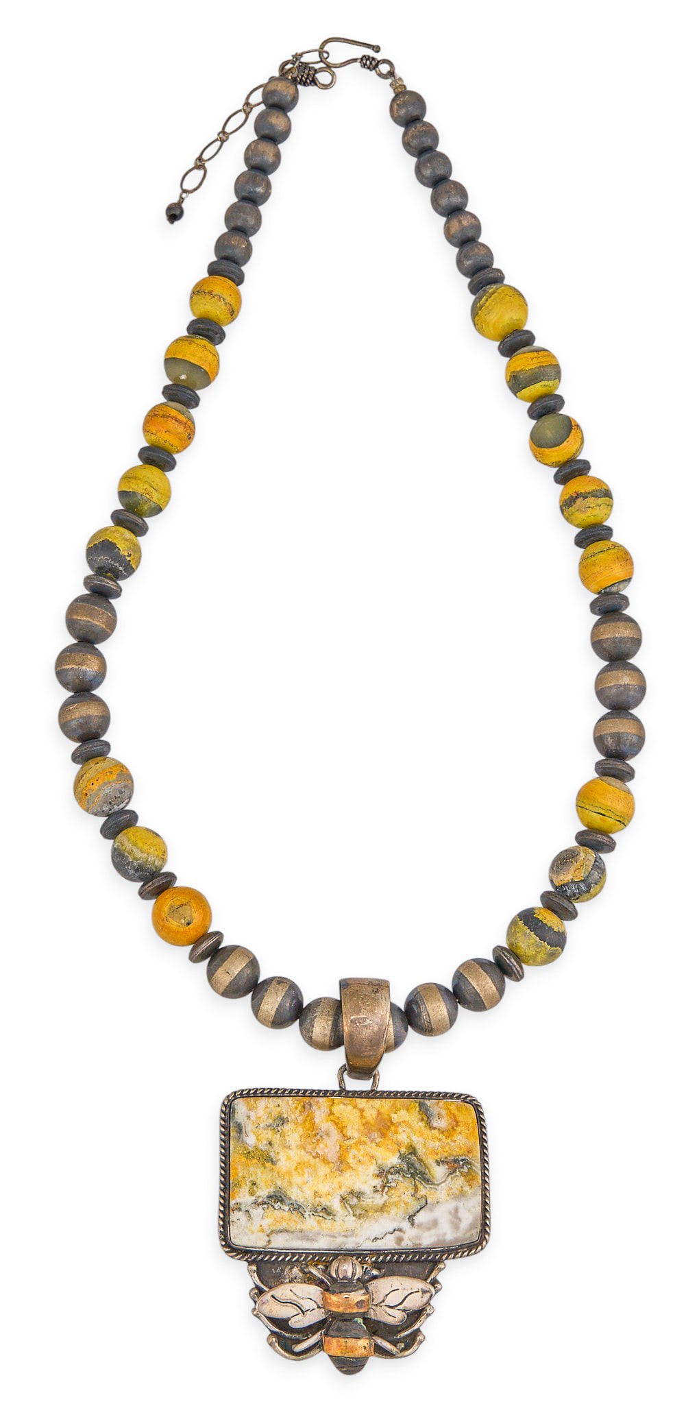 Bernita Begay, Navajo Sterling Bee Necklace (1 of 5)