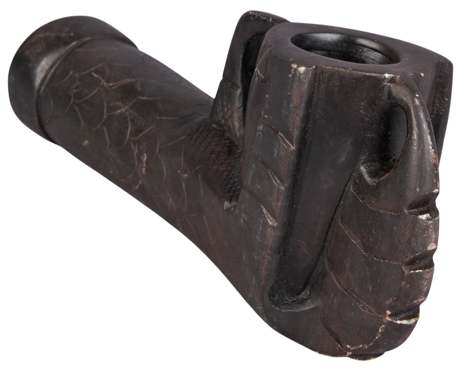 Native American Black Stone Eagle Claw Effigy Pipe (1 of 6)