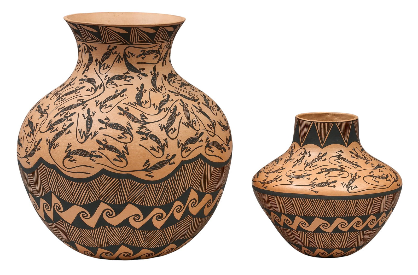 (2) Acoma Pottery Vessels (1 of 6)