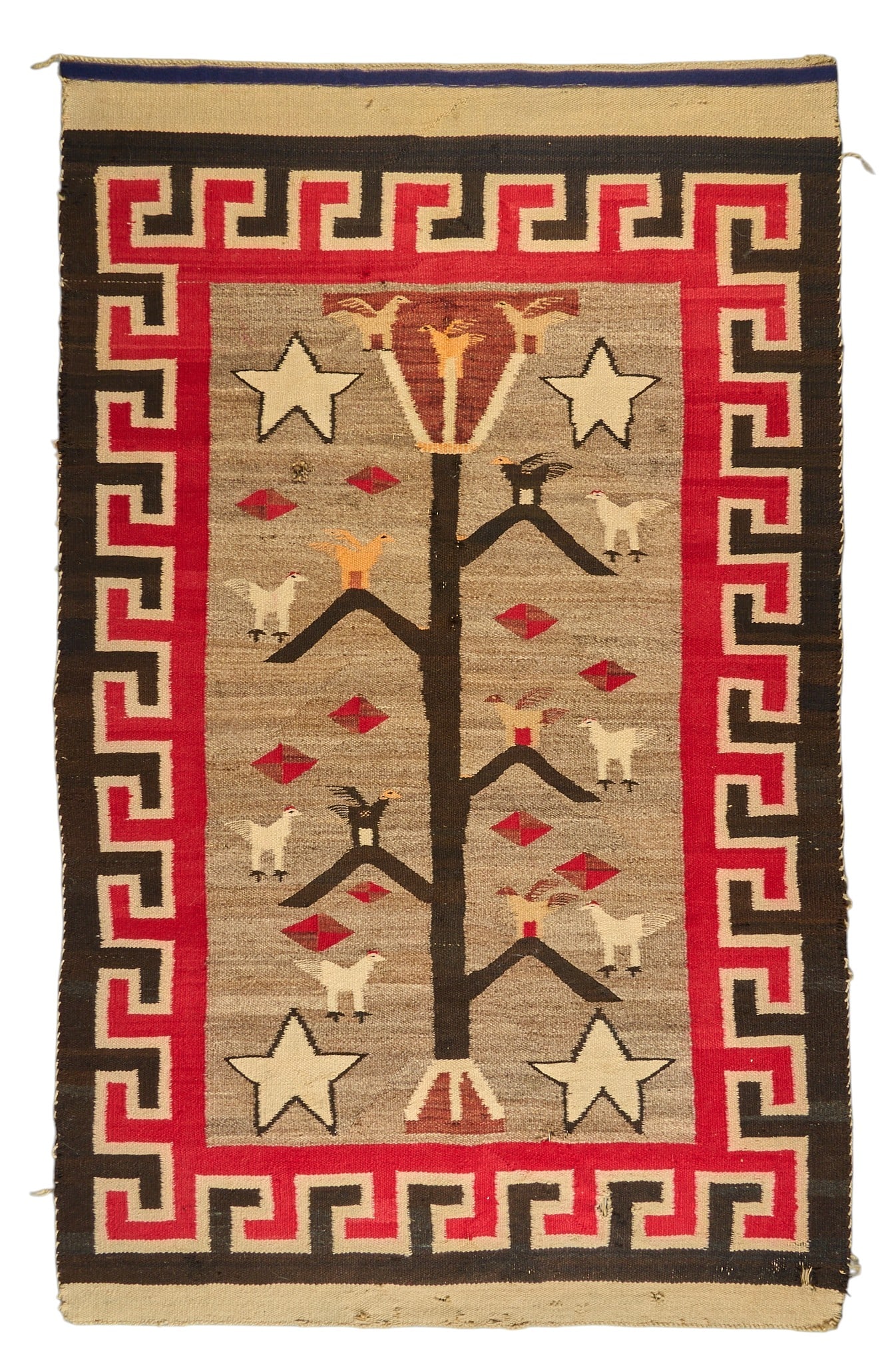 Handwoven Navajo Tree of Life Textile (1 of 3)