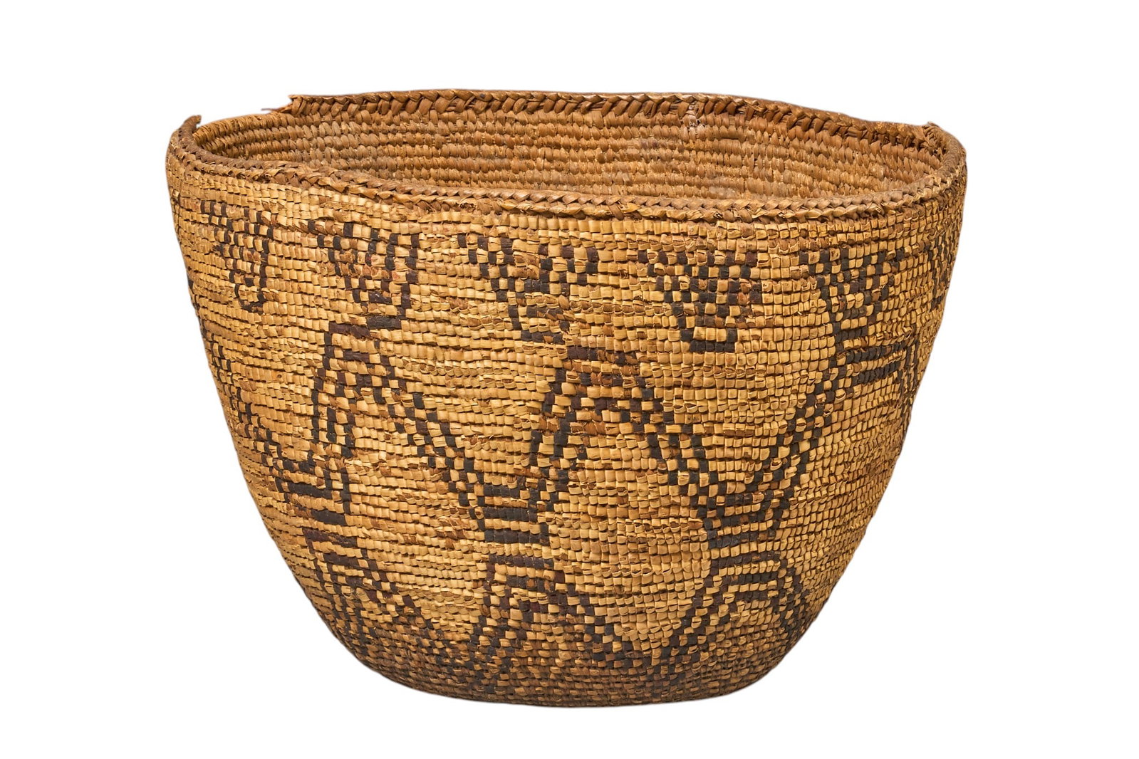 Large Handwoven Native American Basket (1 of 4)