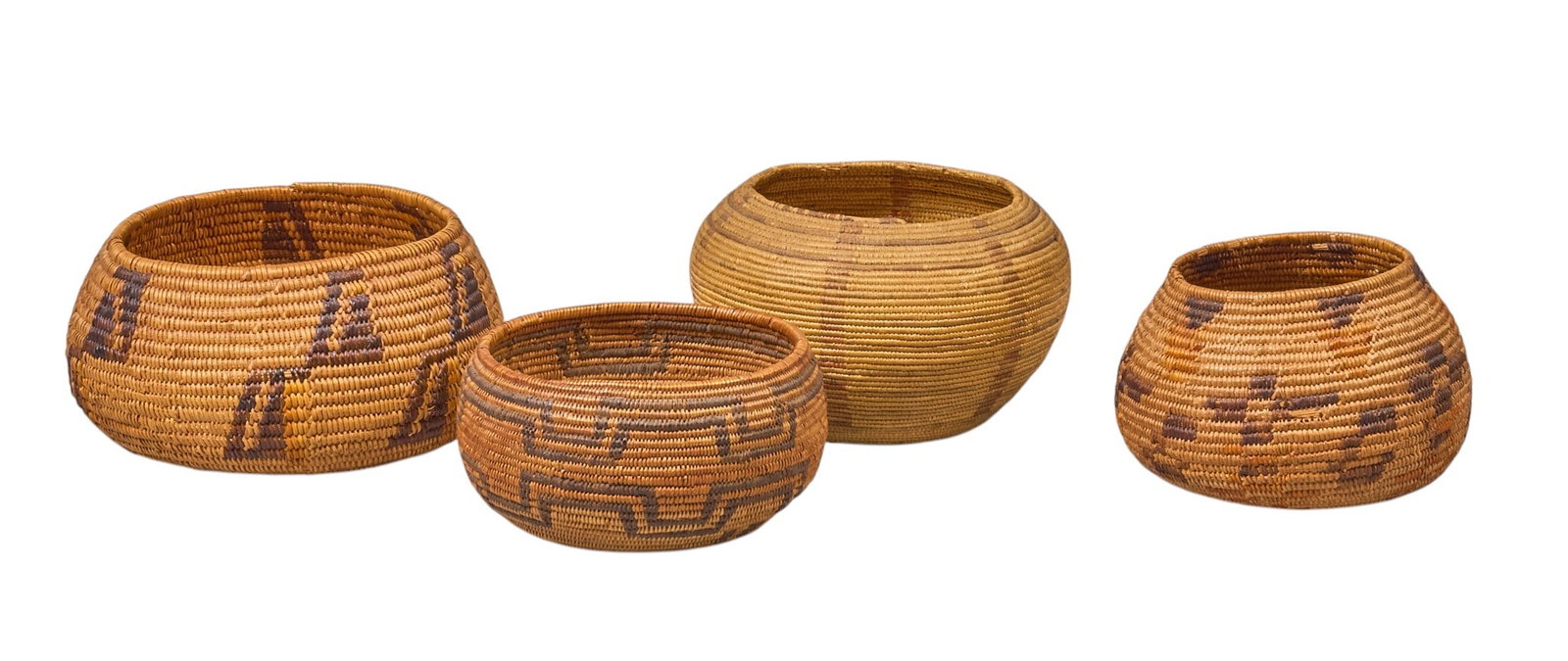 Collection of (4) Handwoven Native American Vessels (1 of 3)