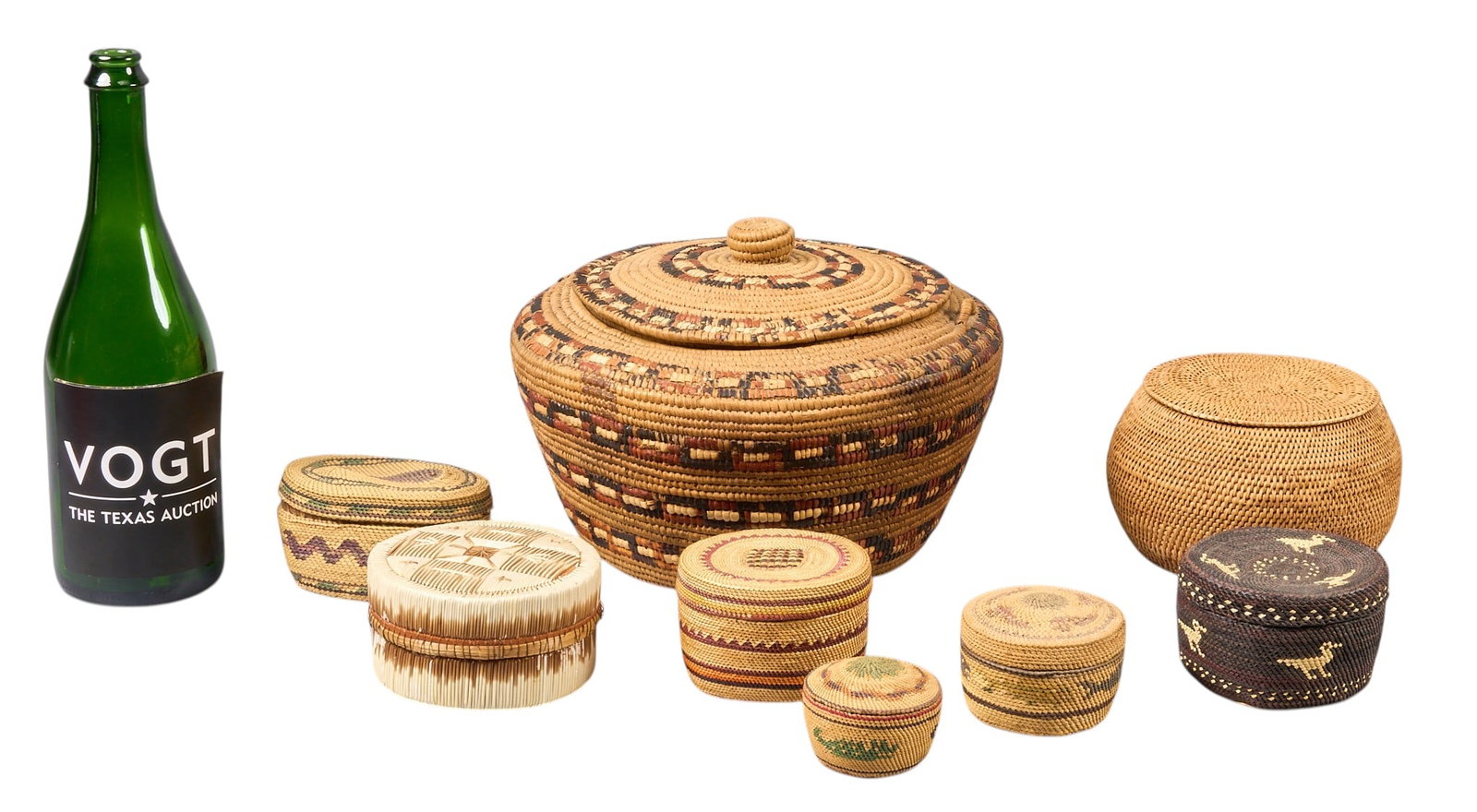 (8) Lidded Native American Baskets - 2
