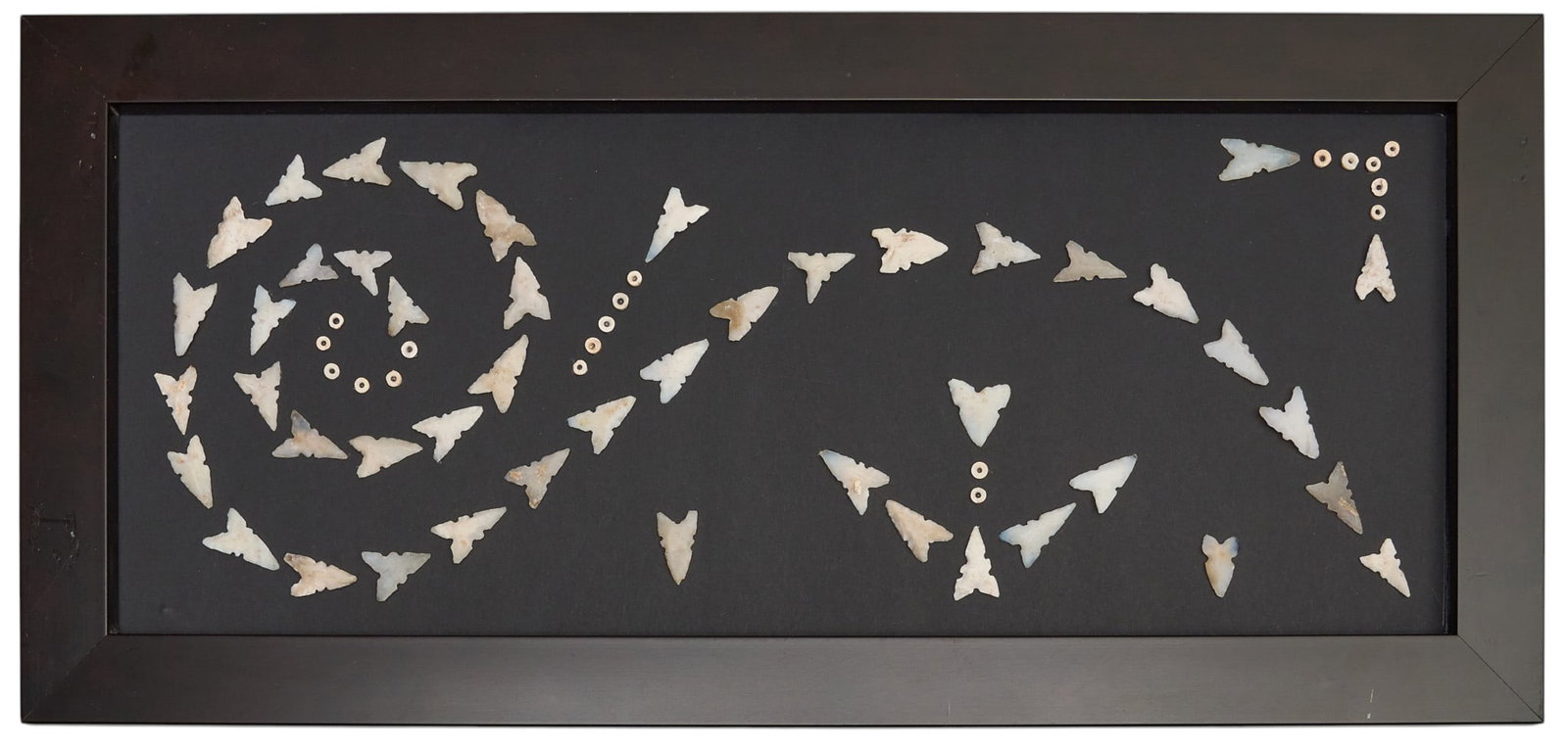 Framed Decorative Arrowhead Display (1 of 3)