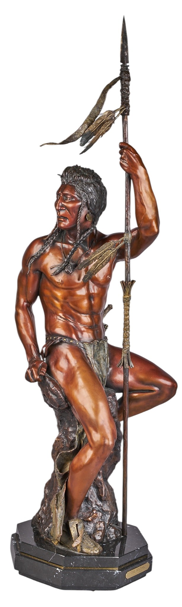 Austin Barton, "The Sentinel" *mmm: Austin Barton (Amer., 1927-2017), "The Sentinel", artist's proof bronze sculpture on wooden base, with incised signature, edition number AP5/45 (from the edition of 45, an additional 5